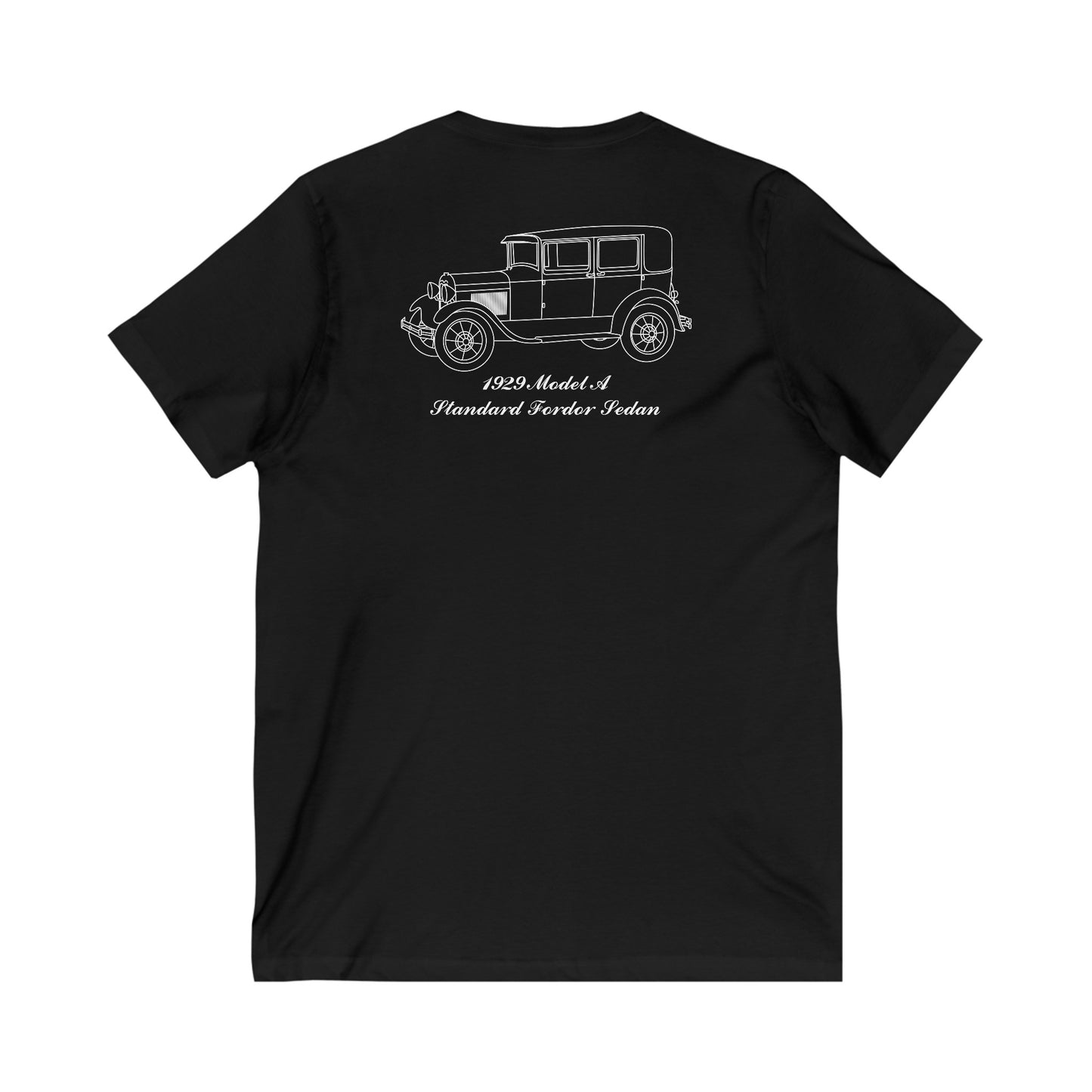 1929 Standard Fordor Sedan (2-Window) Women's V-Neck Shirt