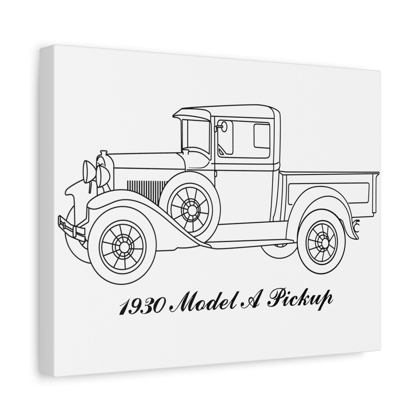 1930 Pickup White Canvas Wall Art