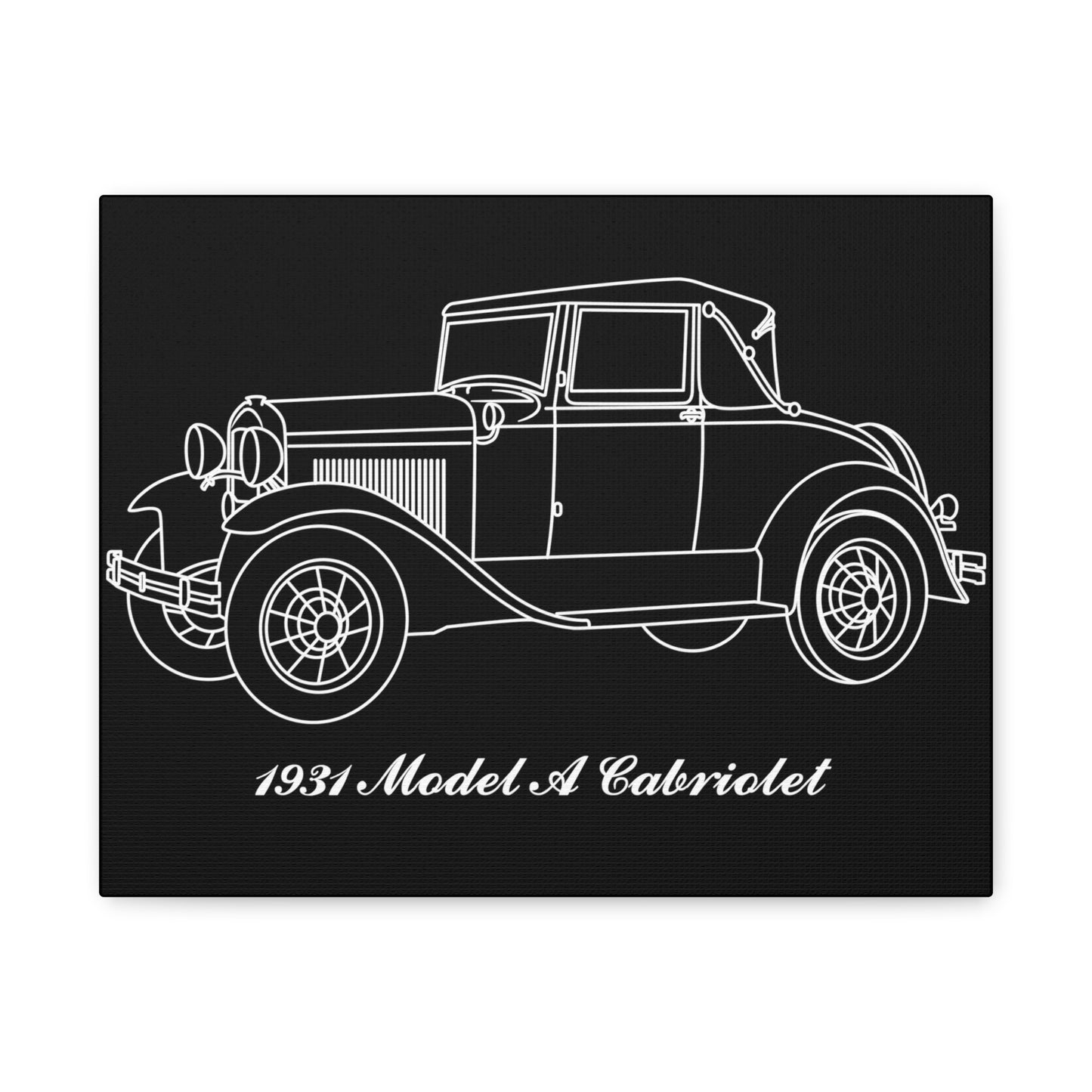 1931 Cabriolet Black Canvas Wall Art