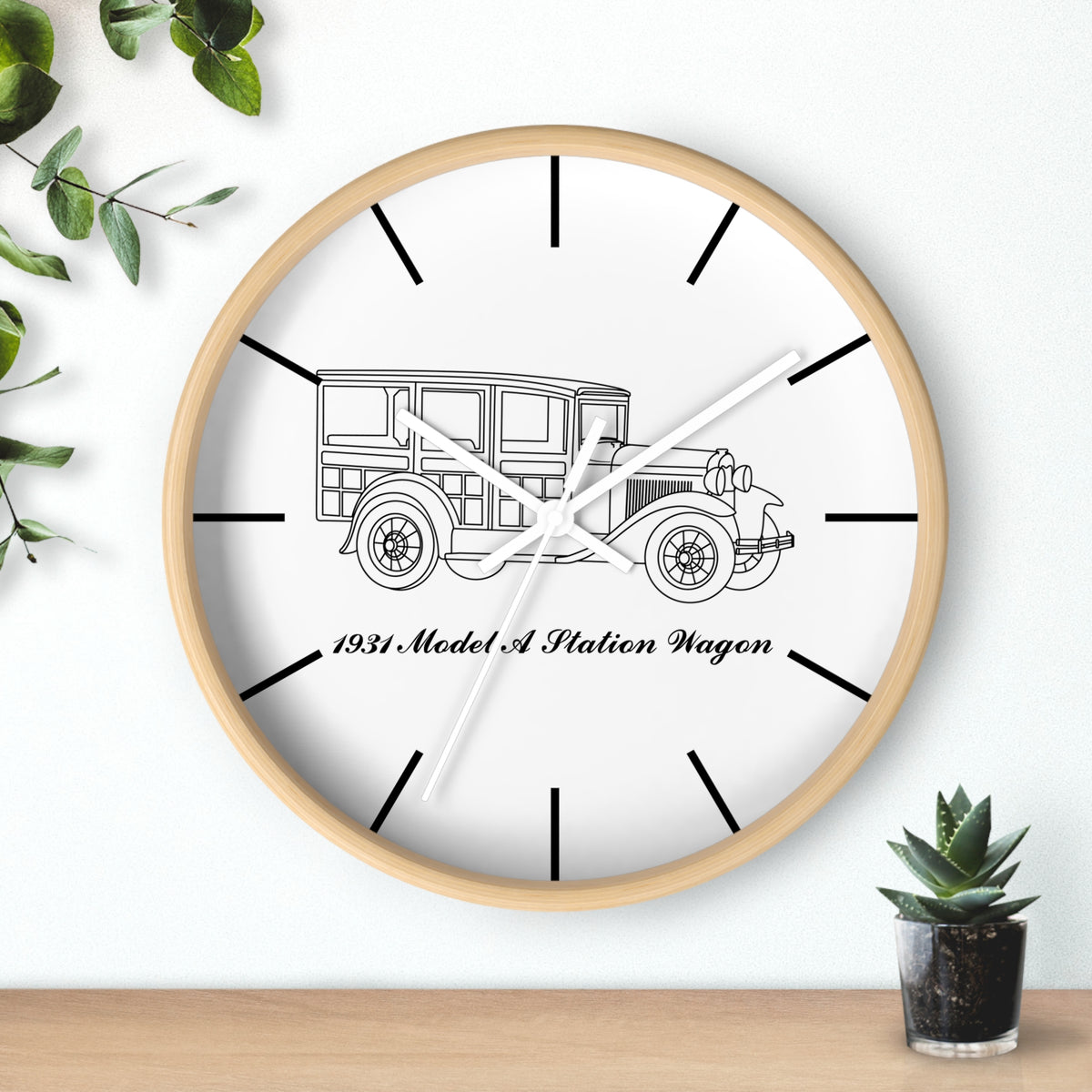 1931 Station Wagon Wall Clock