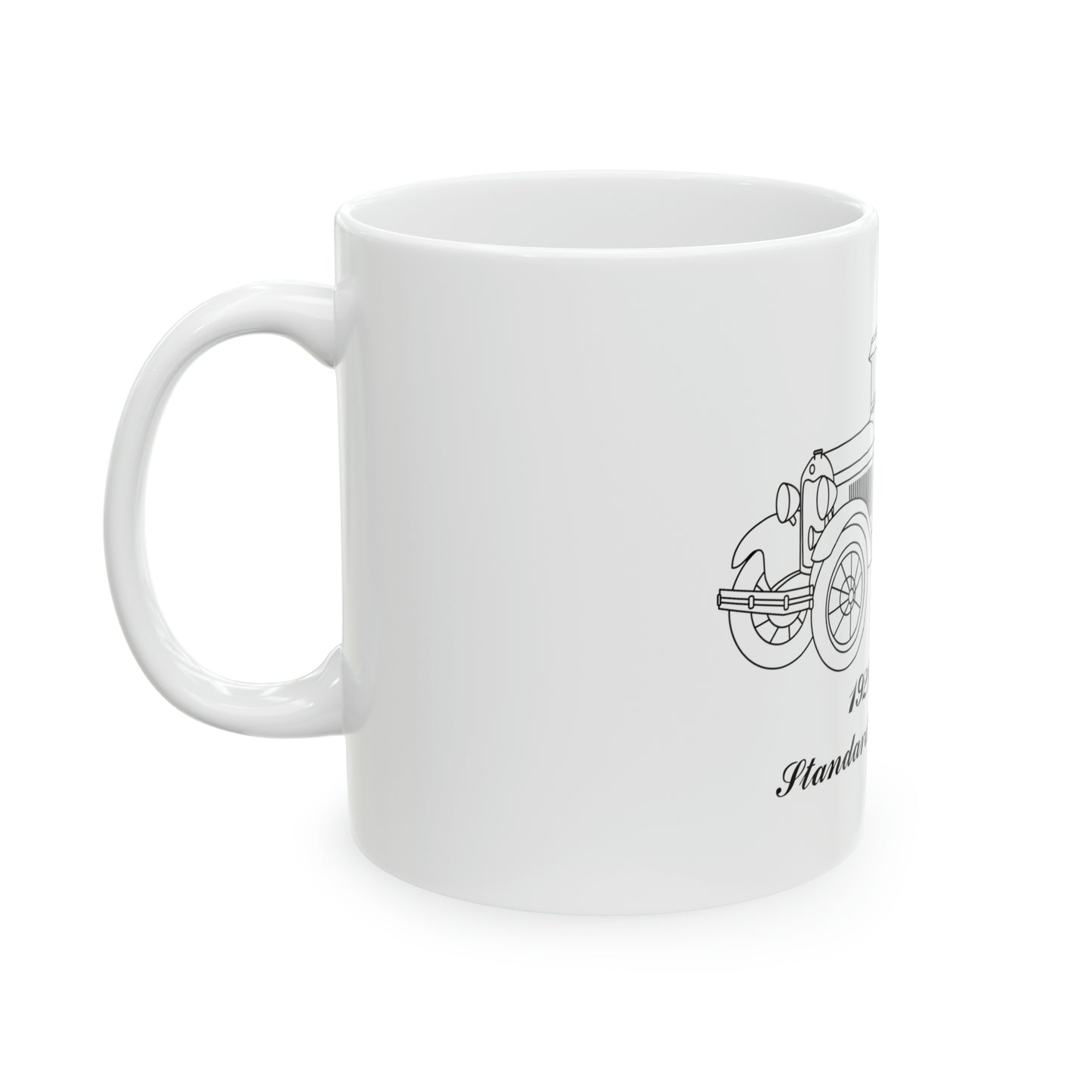 1928 Standard Fordor Sedan White Mug