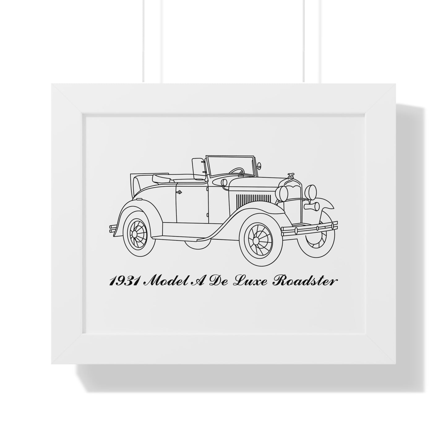 1931 De Luxe Roadster Framed Drawing