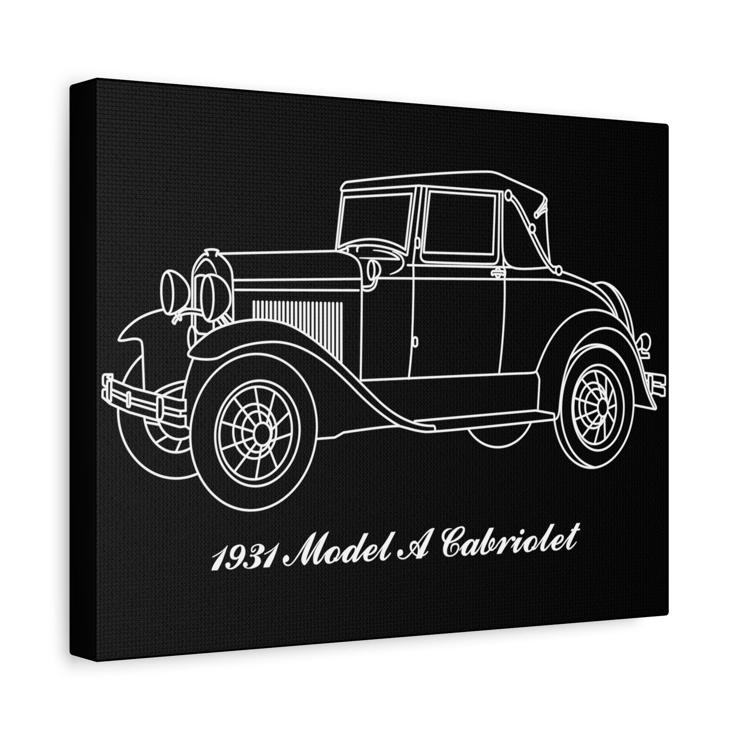1931 Cabriolet Black Canvas Wall Art