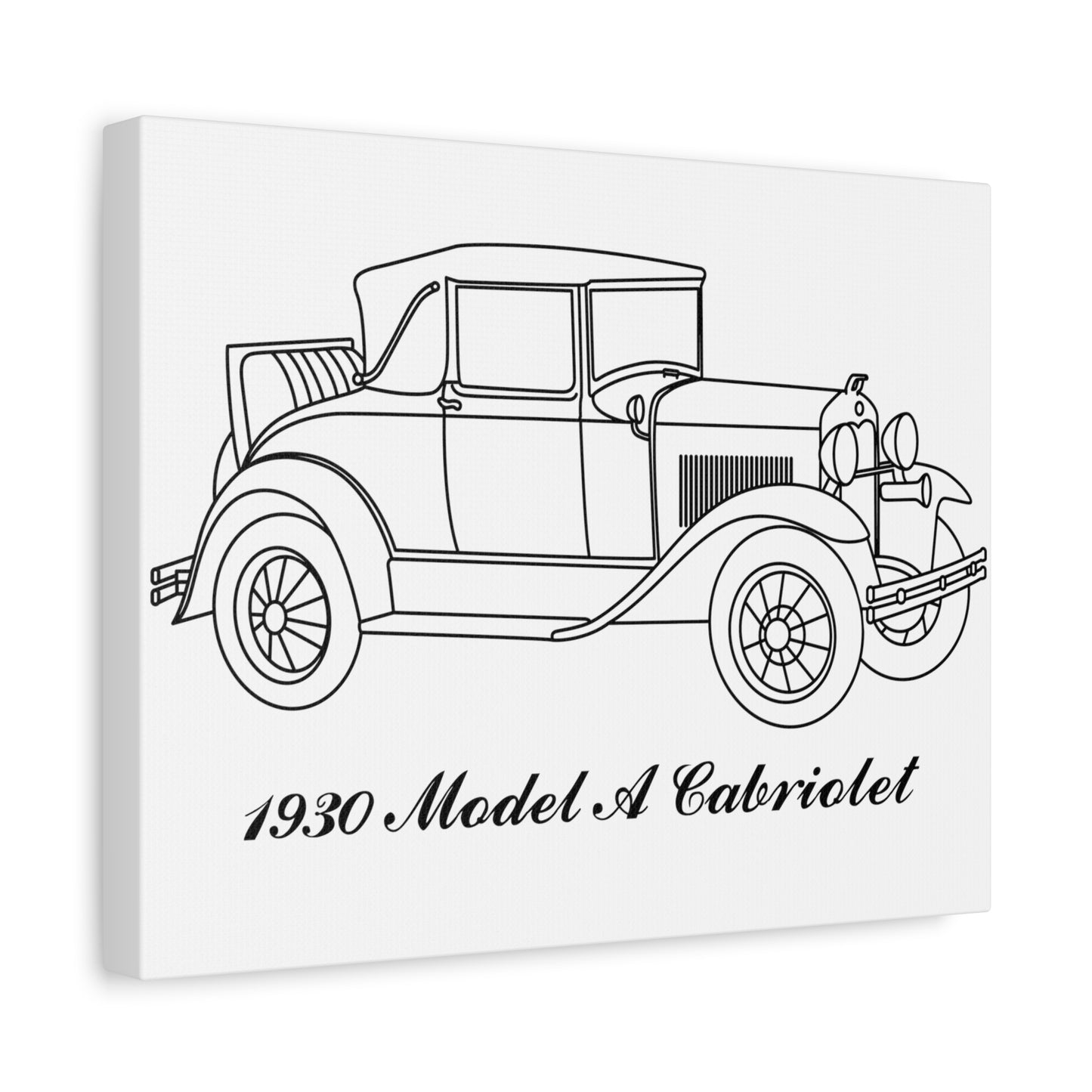 1930 Cabriolet White Canvas Wall Art