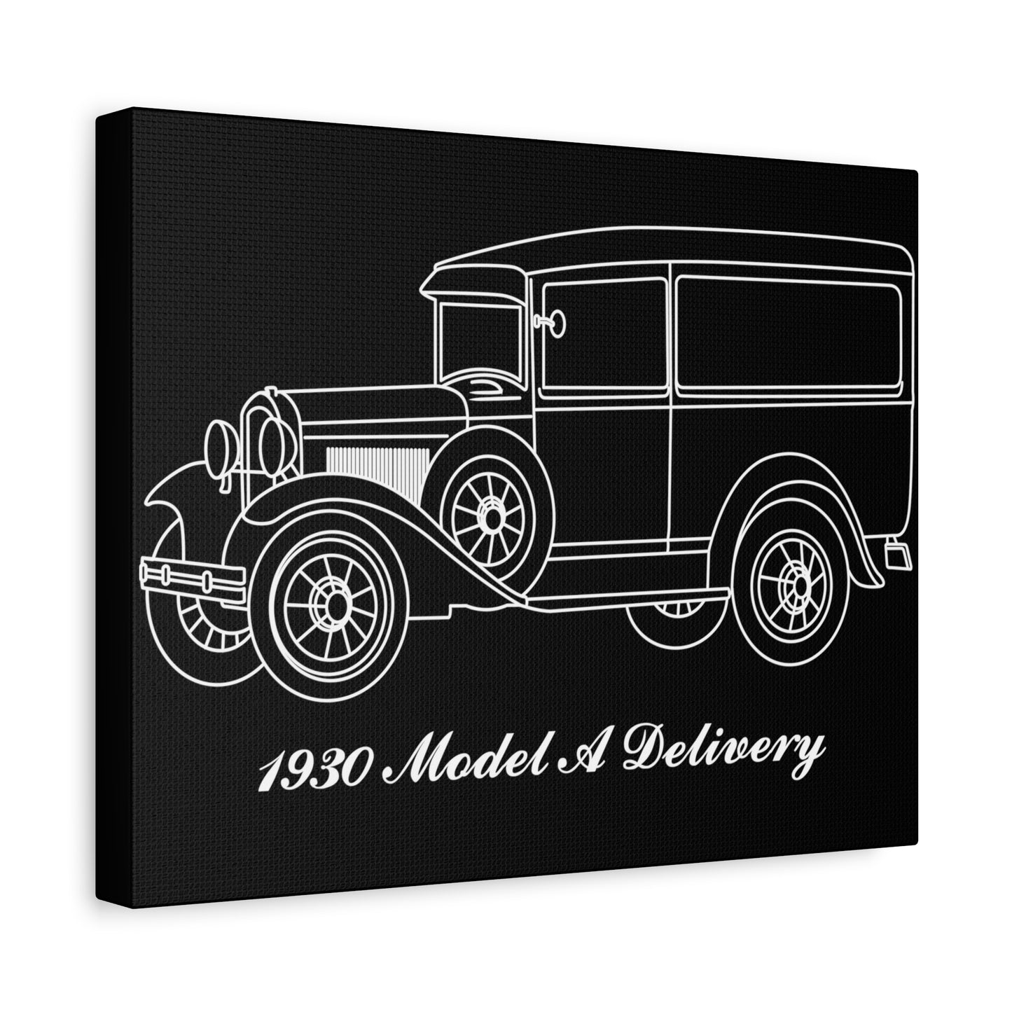 1930 Delivery Black Canvas Wall Art