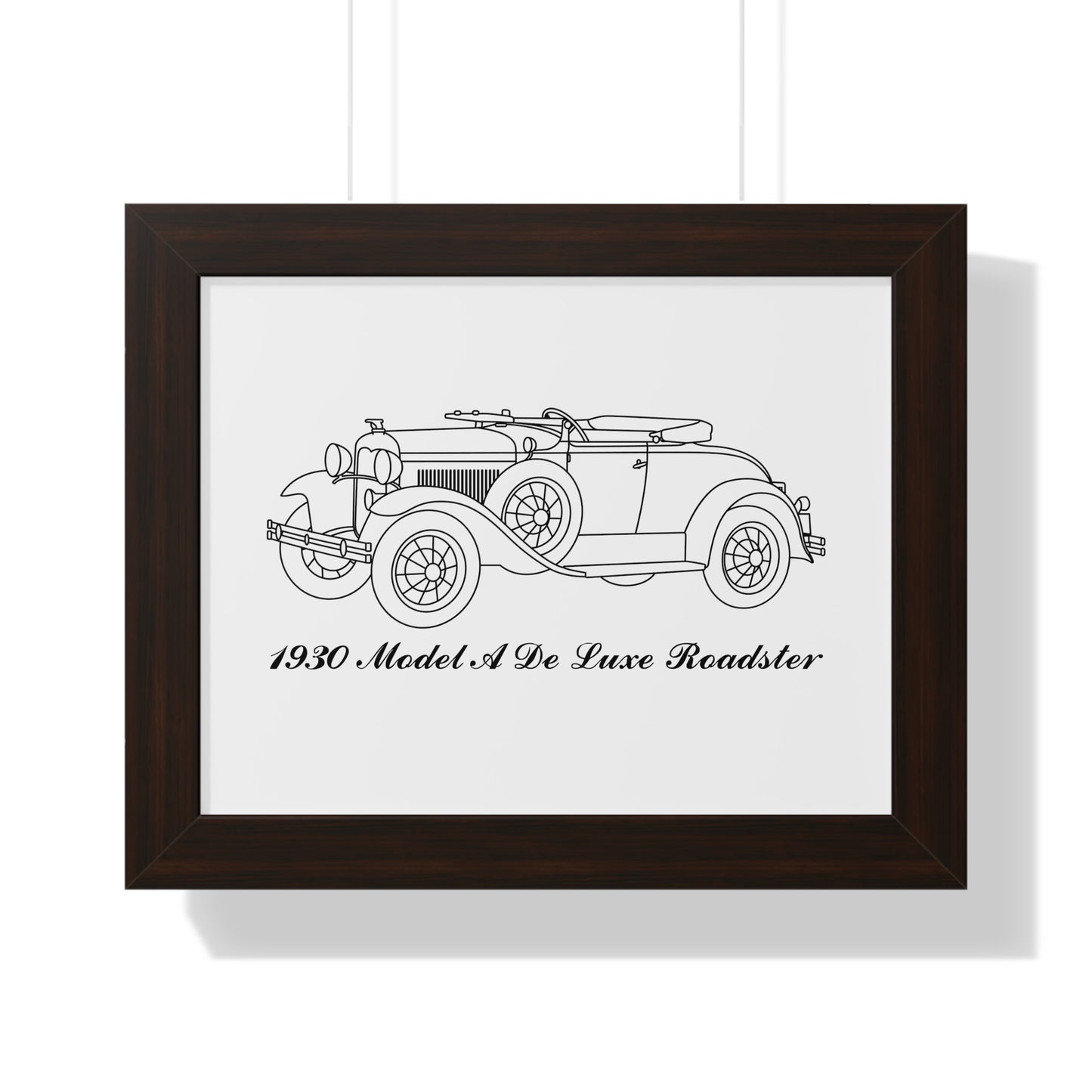1930 De Luxe Roadster Framed Drawing