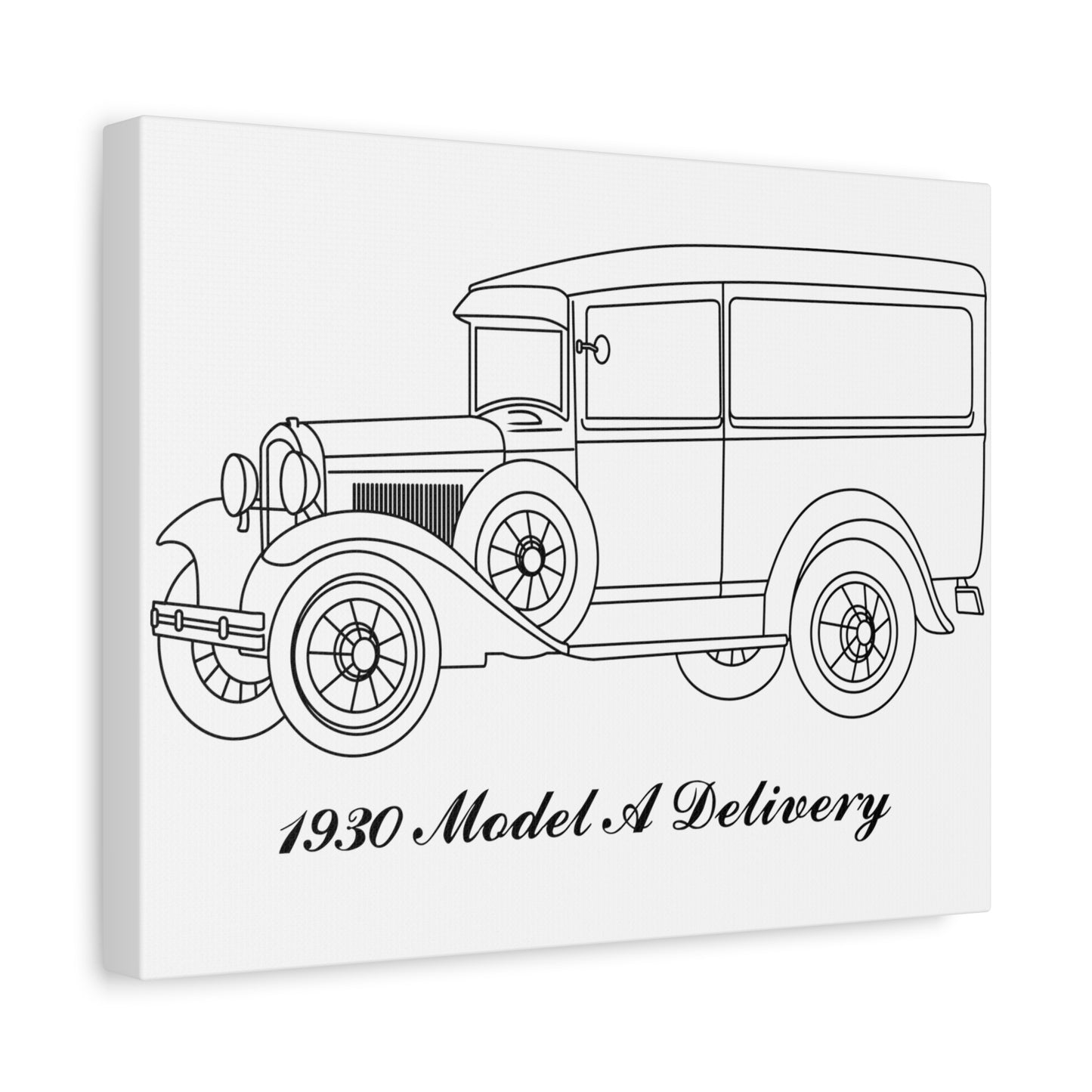 1930 Delivery White Canvas Wall Art