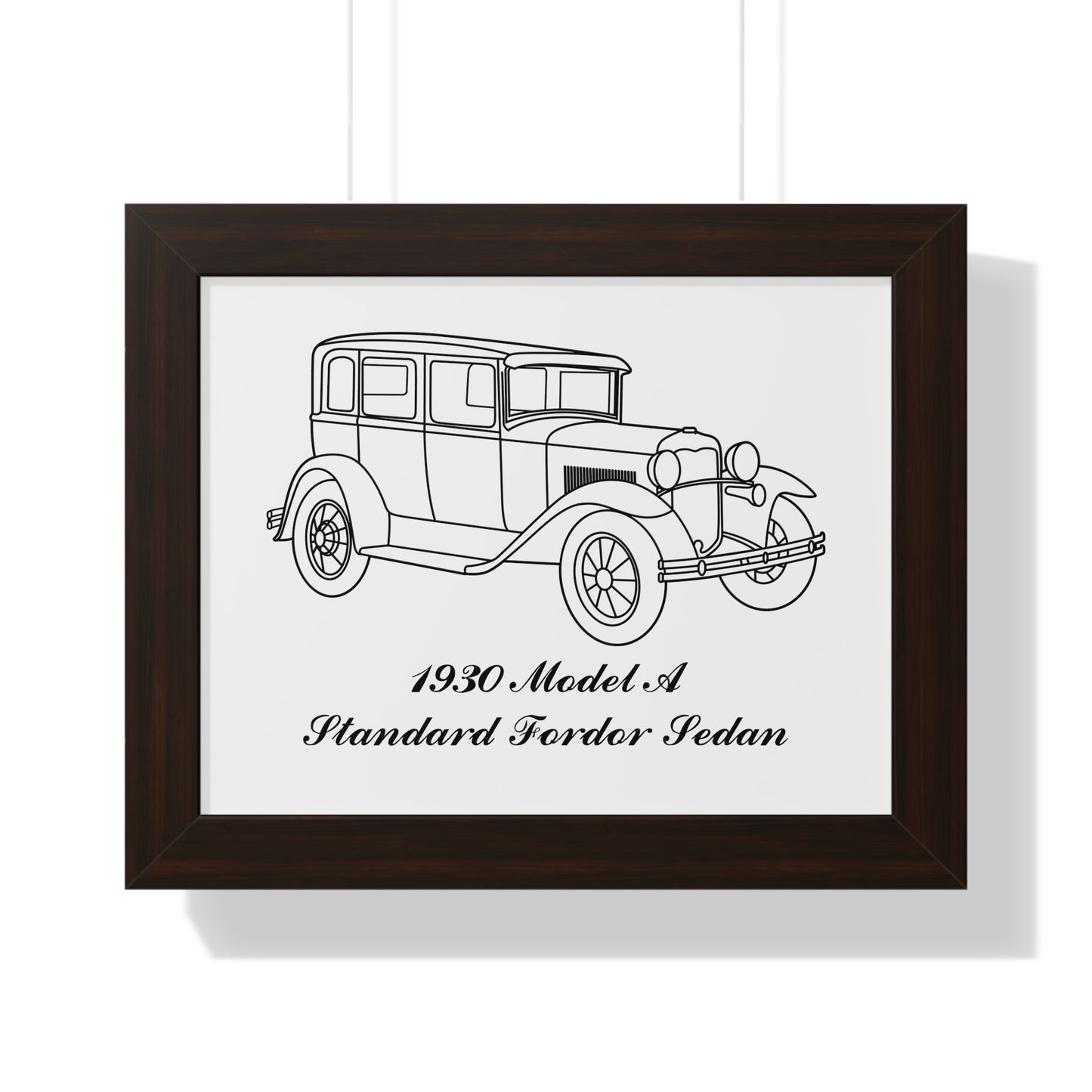 1930 Standard Fordor Sedan Framed Drawing