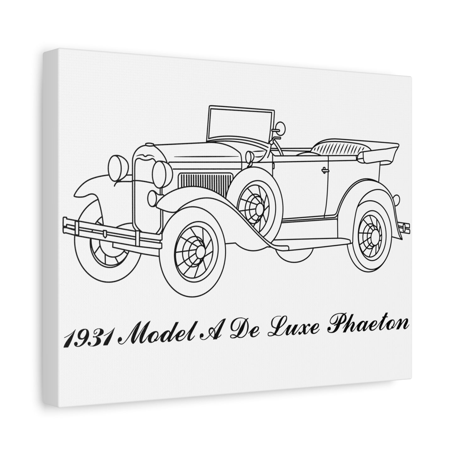 1931 De Luxe Phaeton White Canvas Wall Art