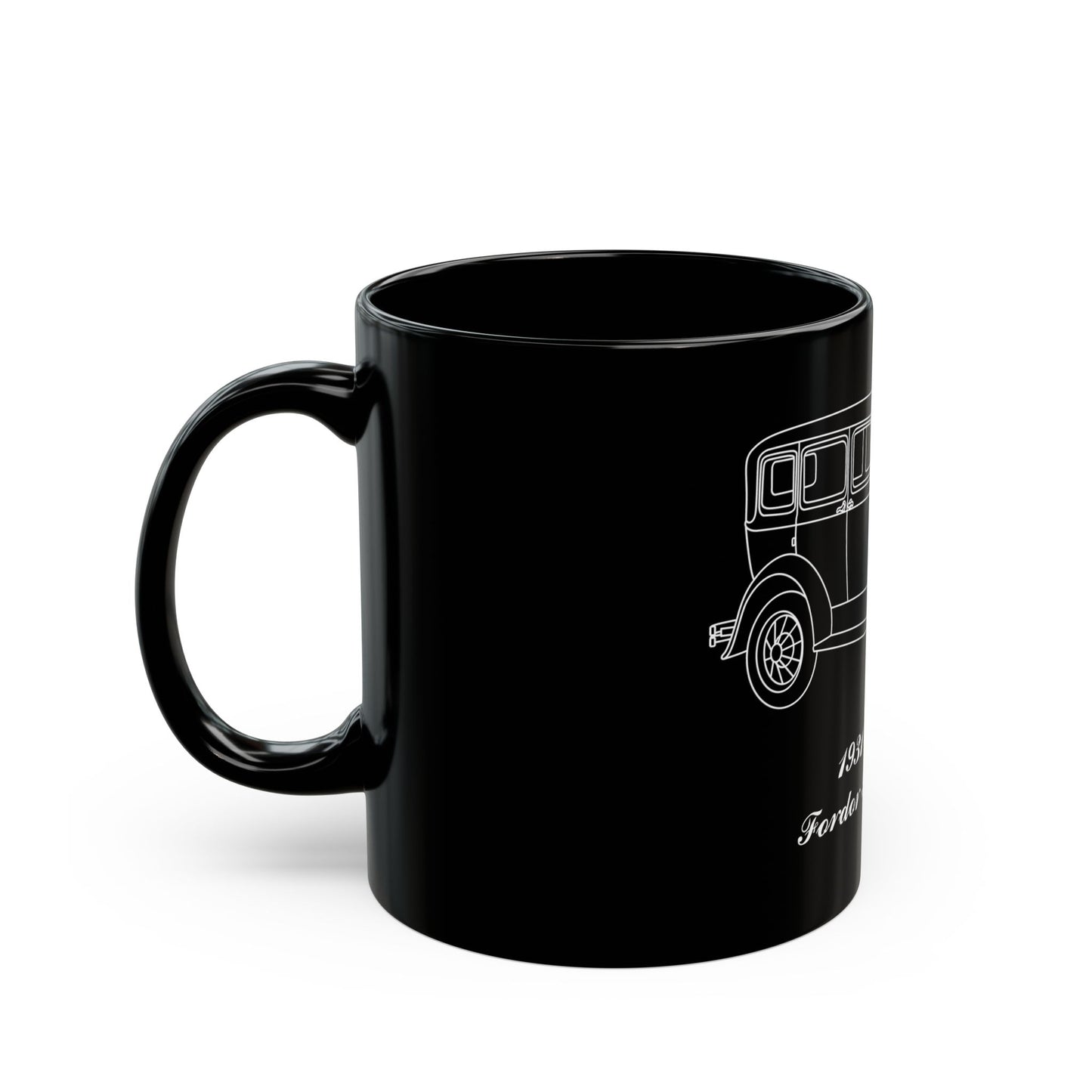1931 Fordor Town Sedan Black Mug