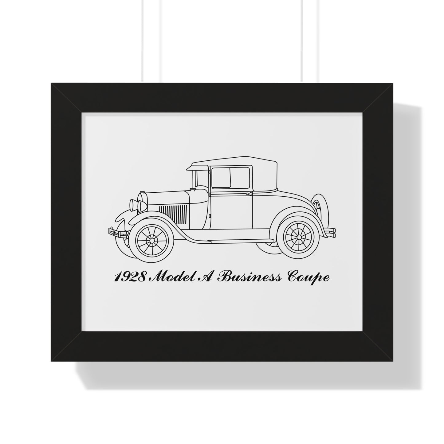 1928 Business Coupe Framed Drawing