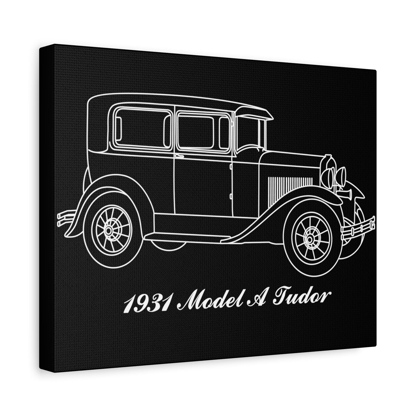 1931 Tudor Black Canvas Wall Art