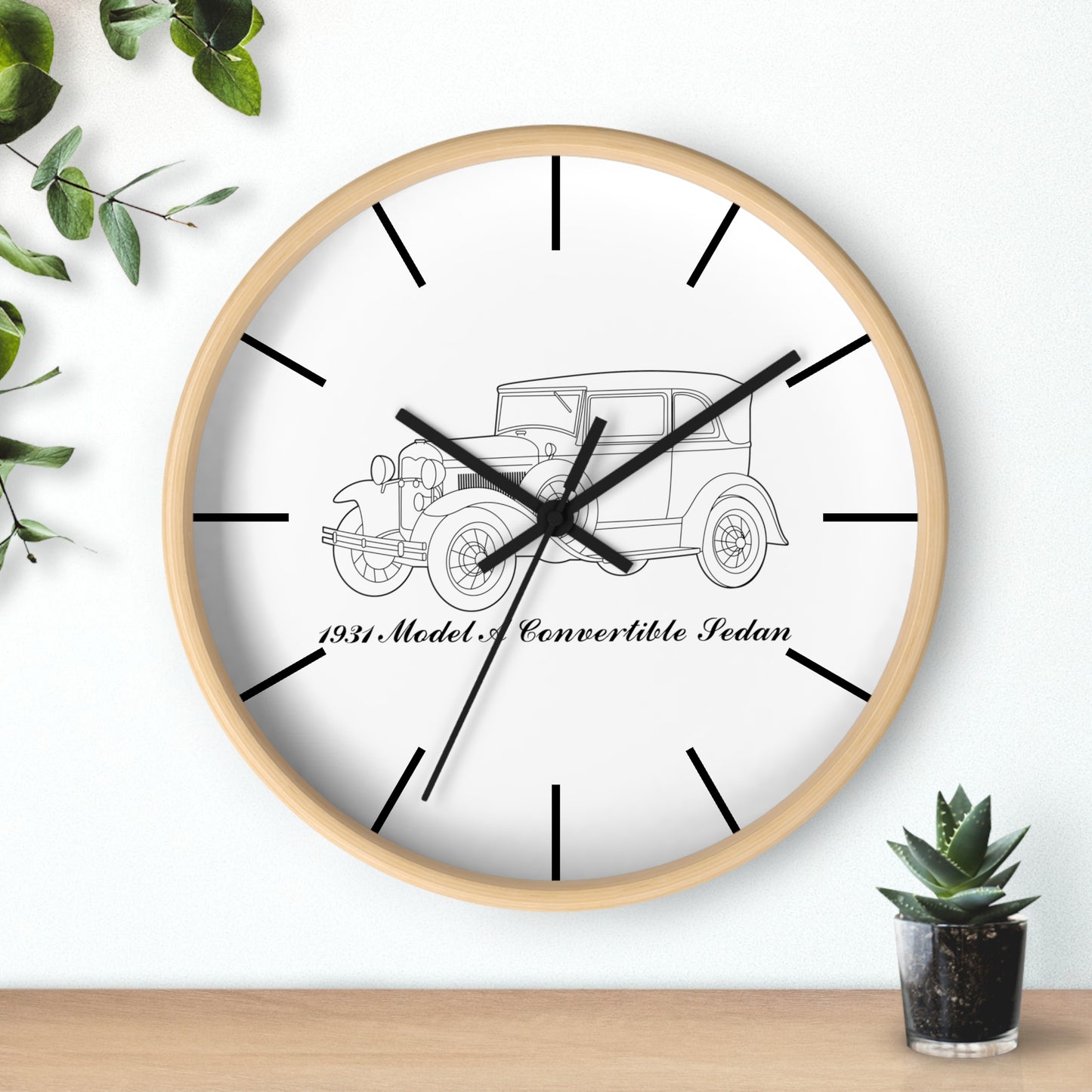 1931 Convertible Sedan Wall Clock