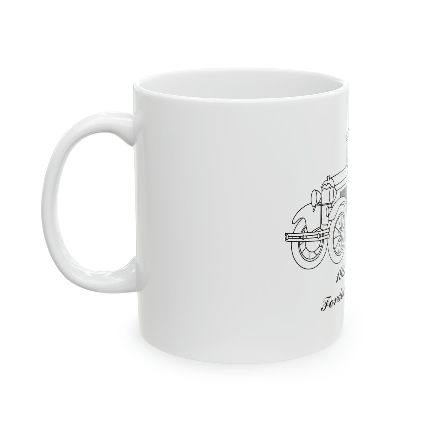 1929 Fordor Town Sedan White Mug