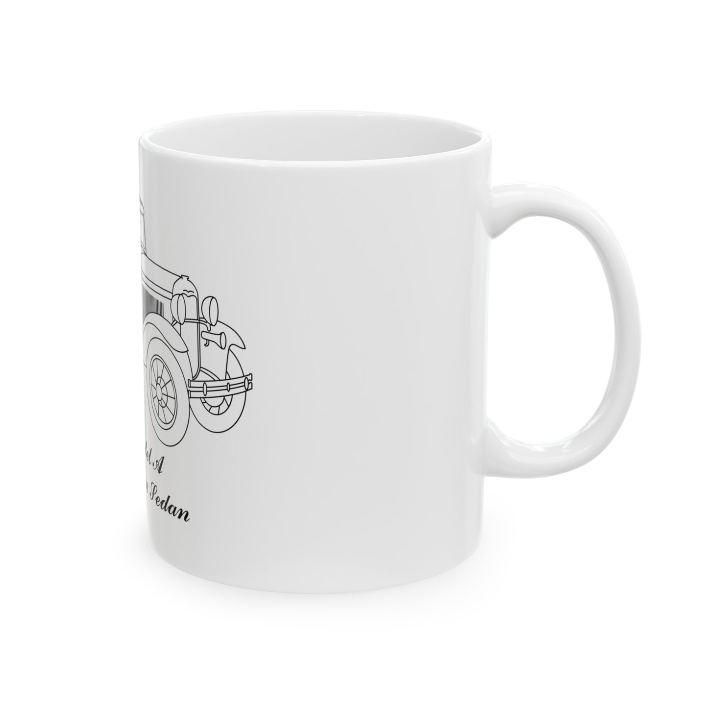 1931 Fordor Town Sedan White Mug