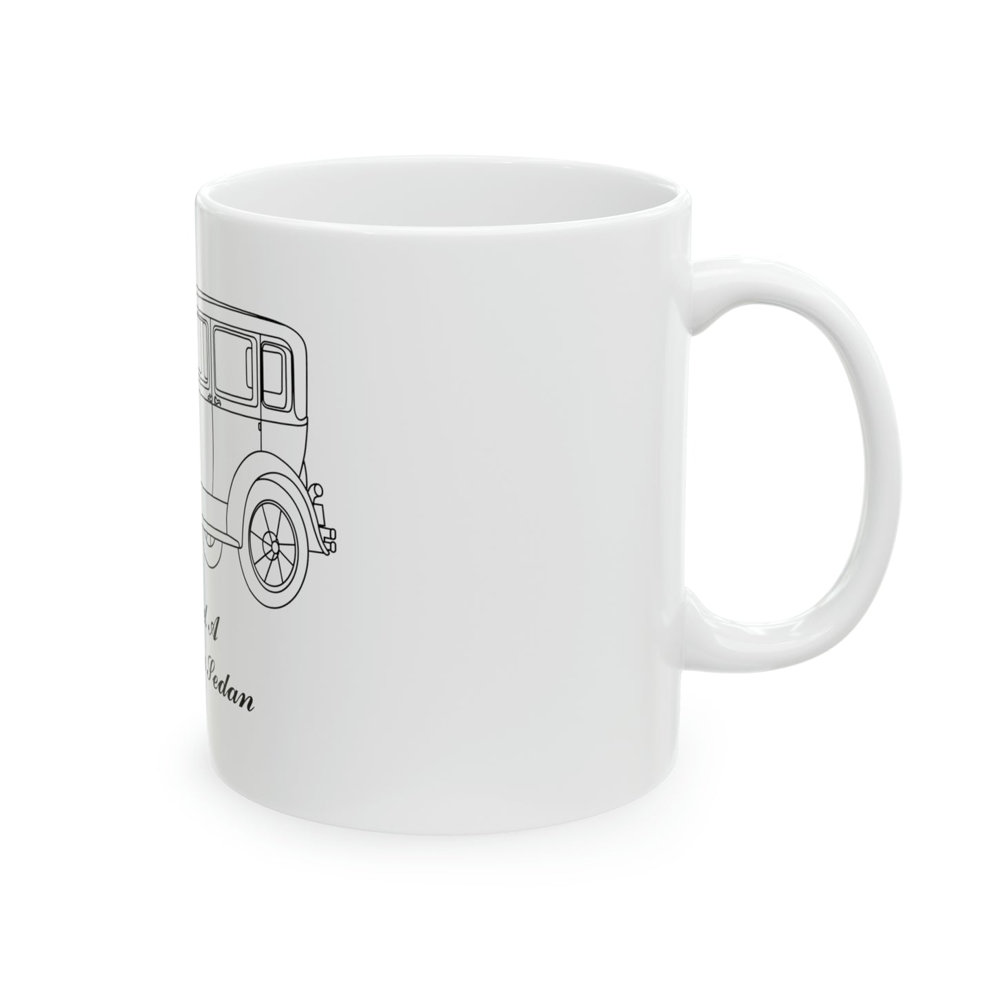 1929 Fordor Town Sedan White Mug