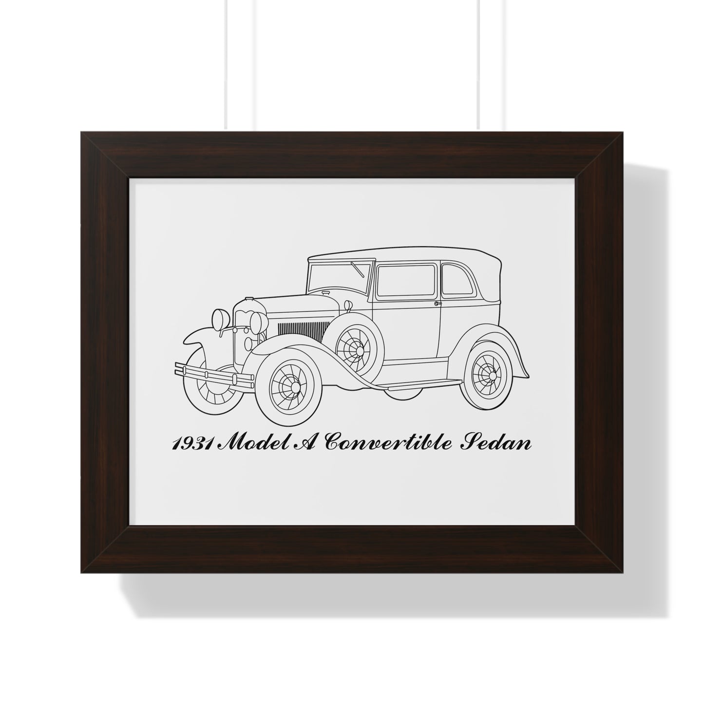 1931 Convertible Sedan Framed Drawing