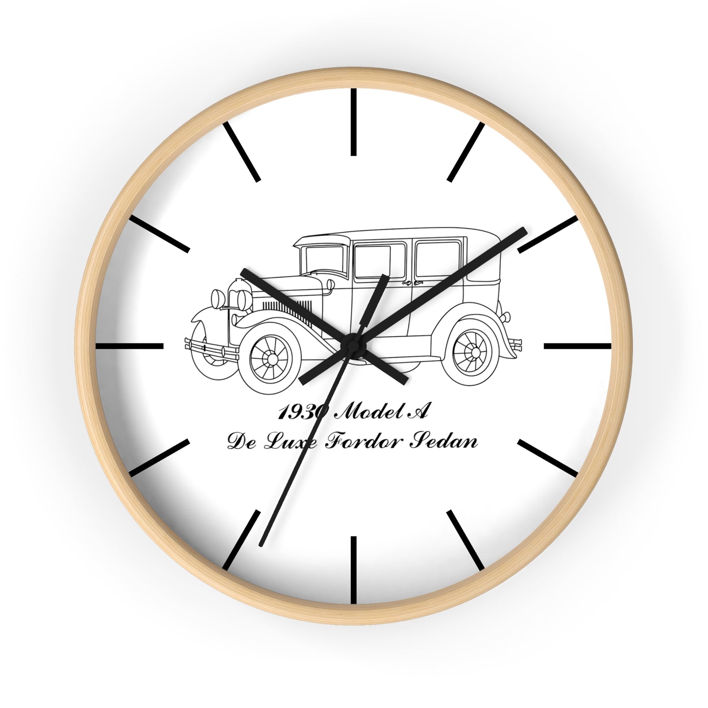 1930 De Luxe Fordor Sedan Wall Clock