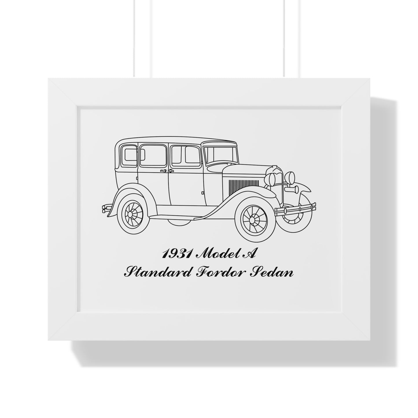 1931 Standard Fordor Sedan Framed Drawing