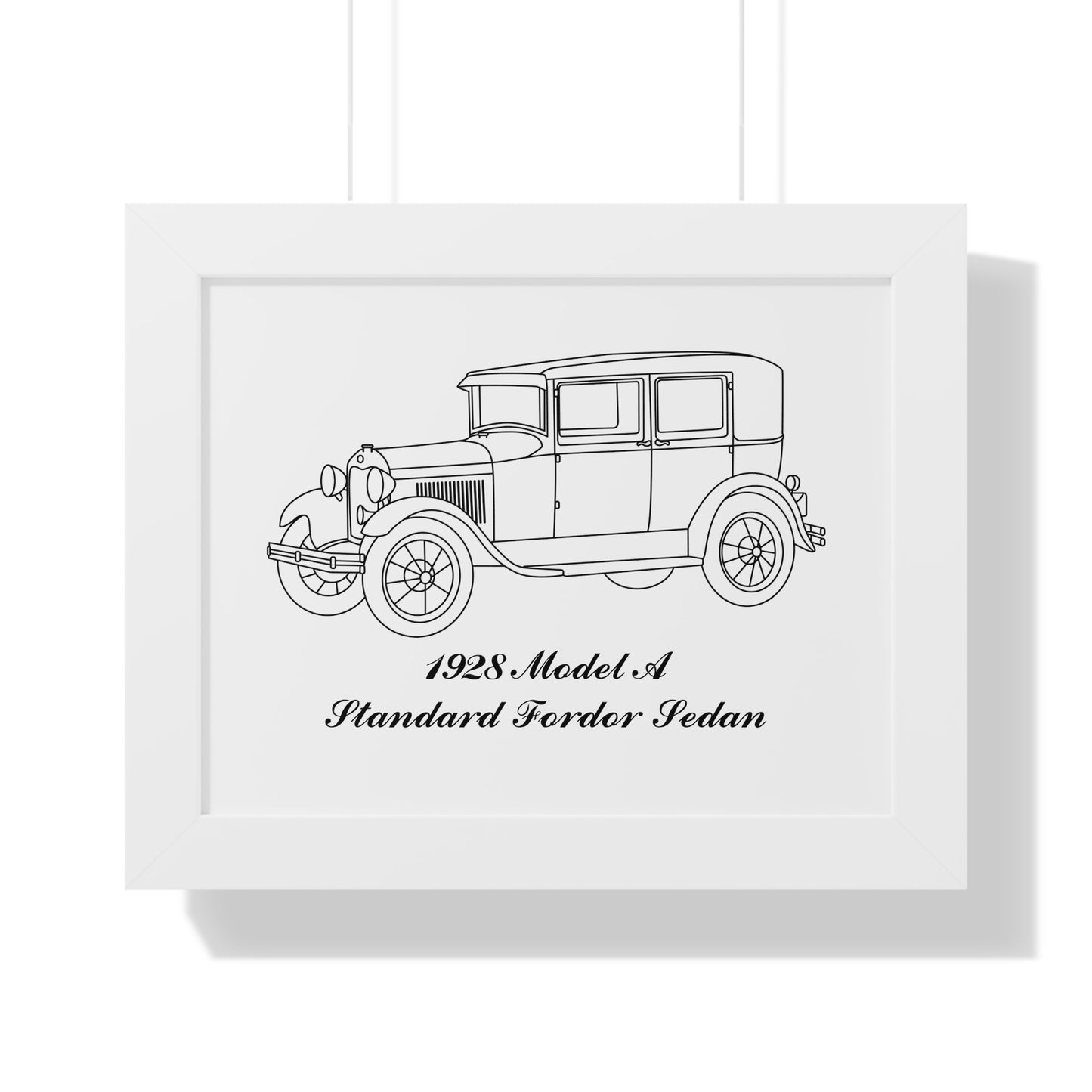 1928 Standard Fordor Sedan Framed Drawing