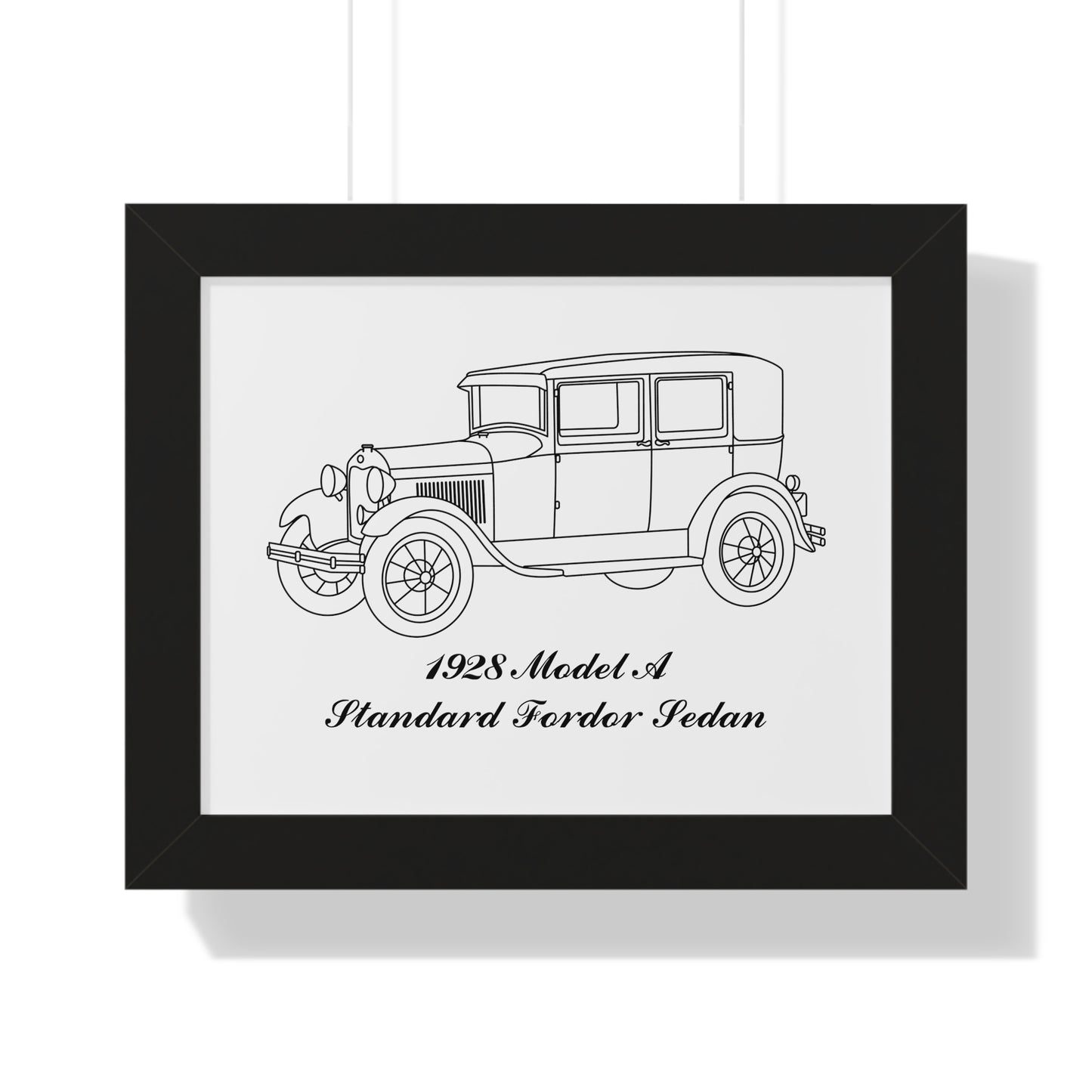 1928 Standard Fordor Sedan Framed Drawing