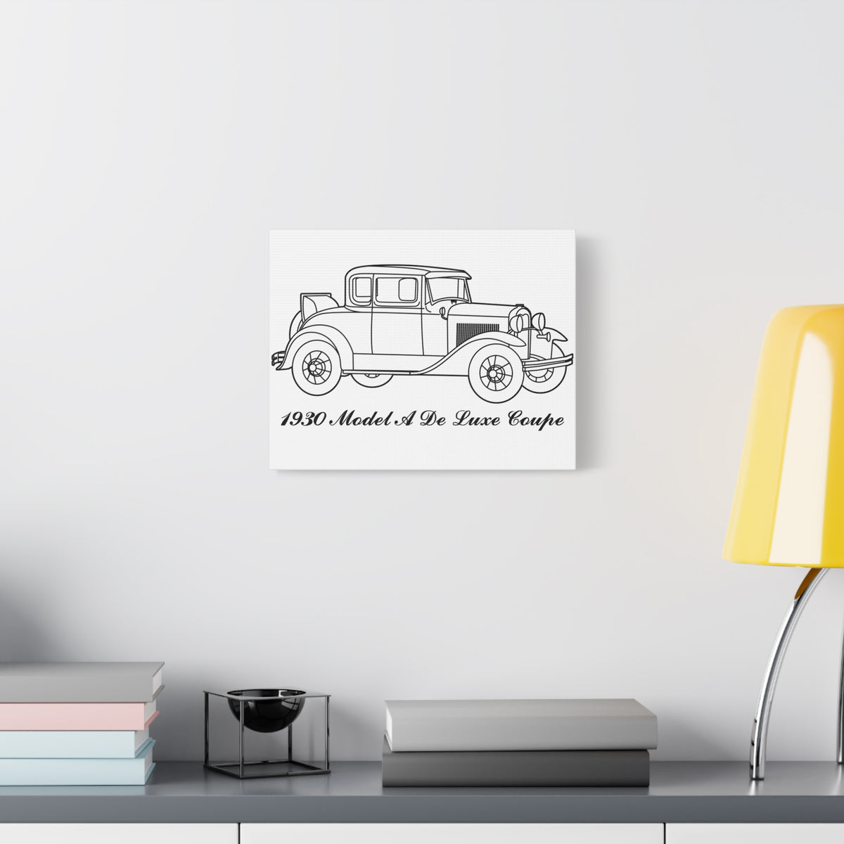 1930 De Luxe Coupe White Canvas Wall Art