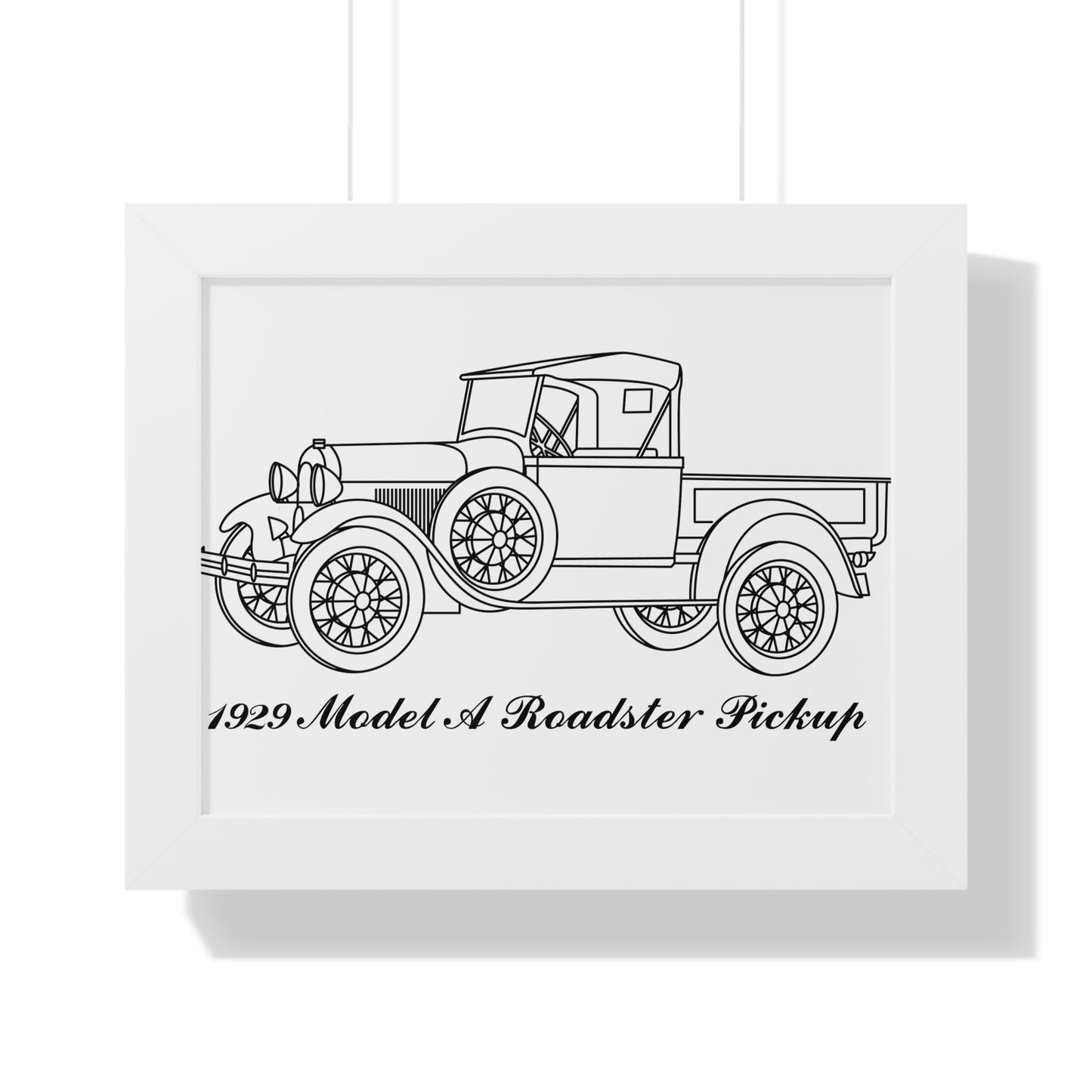 1929 Roadster Pickup Framed Drawing