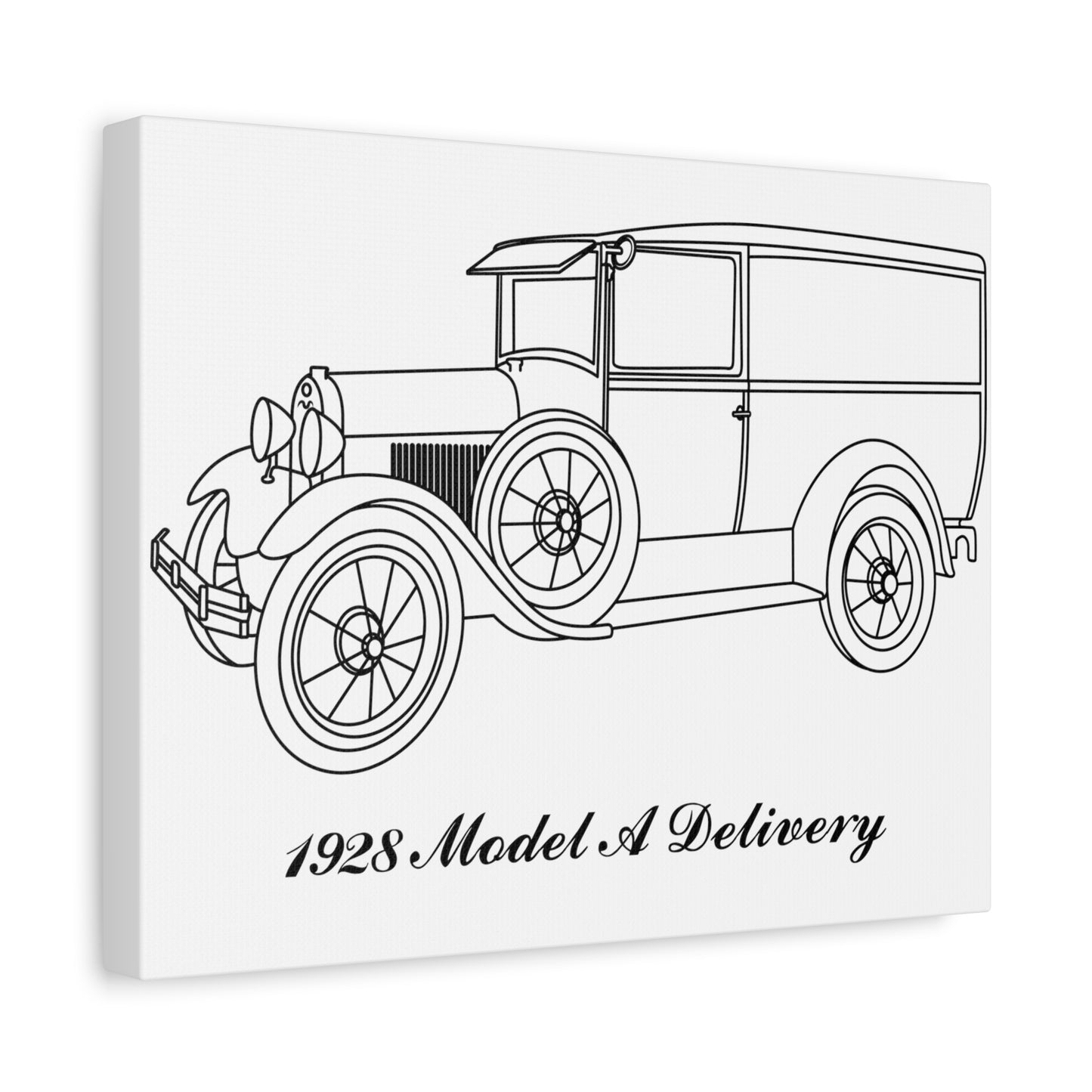 1928 Delivery White Canvas Wall Art
