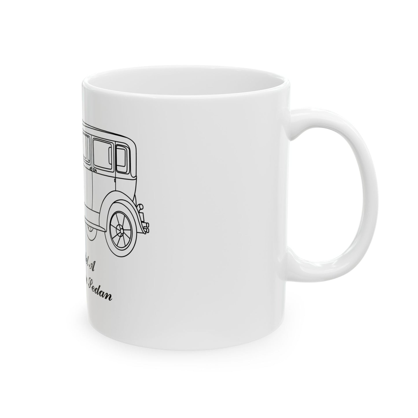 1929 Fordor Town Sedan White Mug