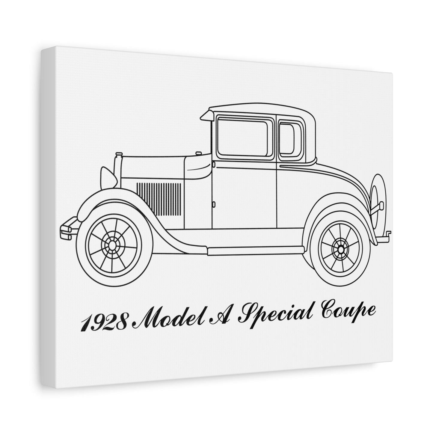 1928 Special Coupe White Canvas Wall Art