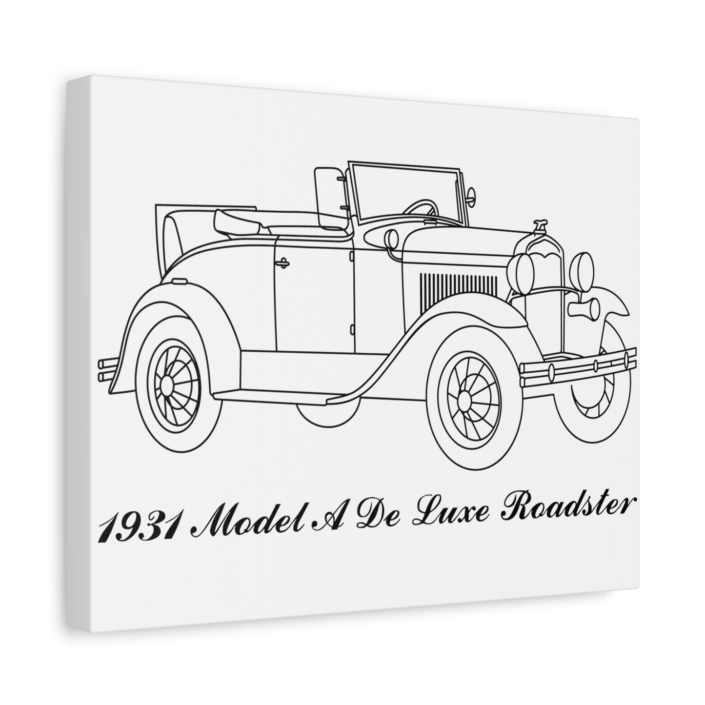 1931 De Luxe Roadster White Canvas Wall Art