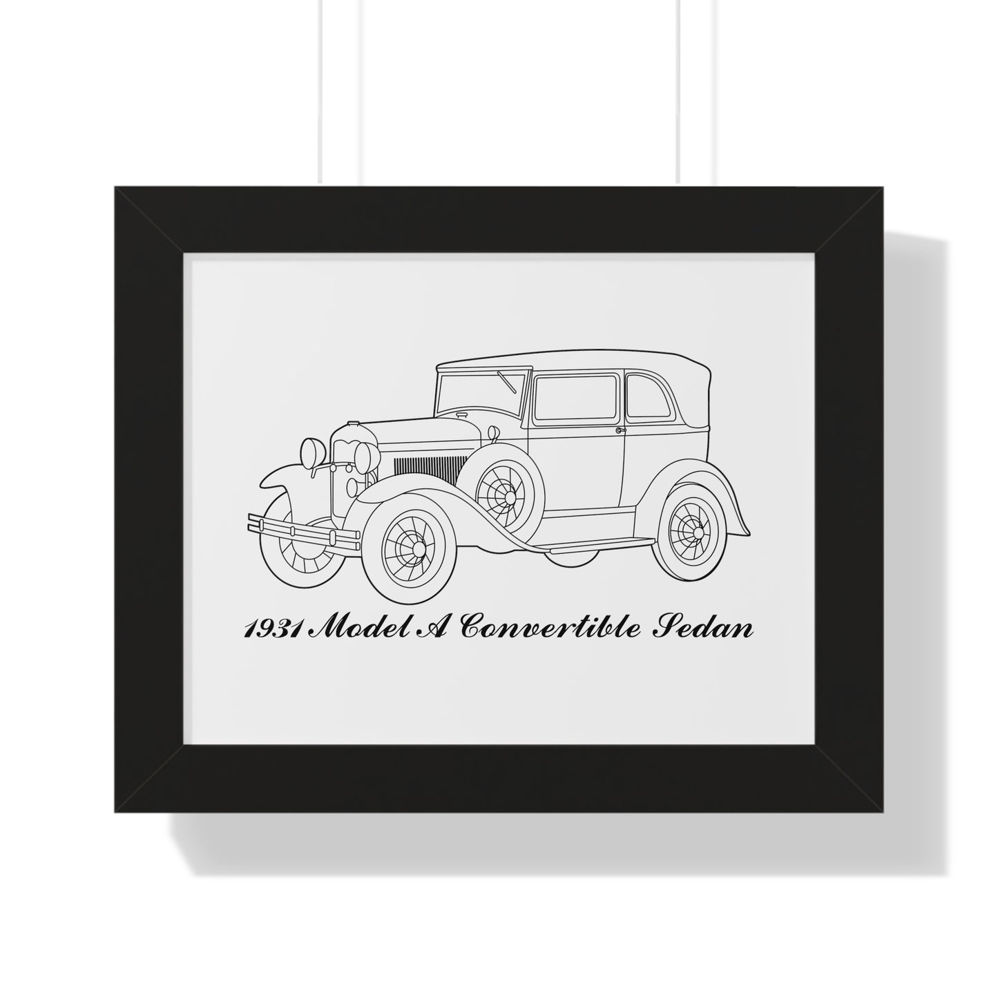 1931 Convertible Sedan Framed Drawing