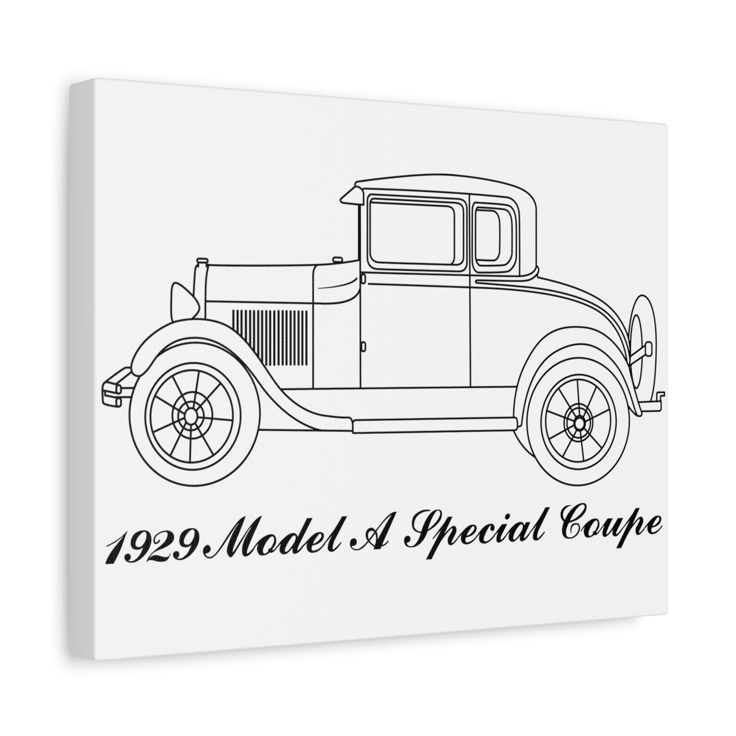 1929 Special Coupe White Canvas Wall Art