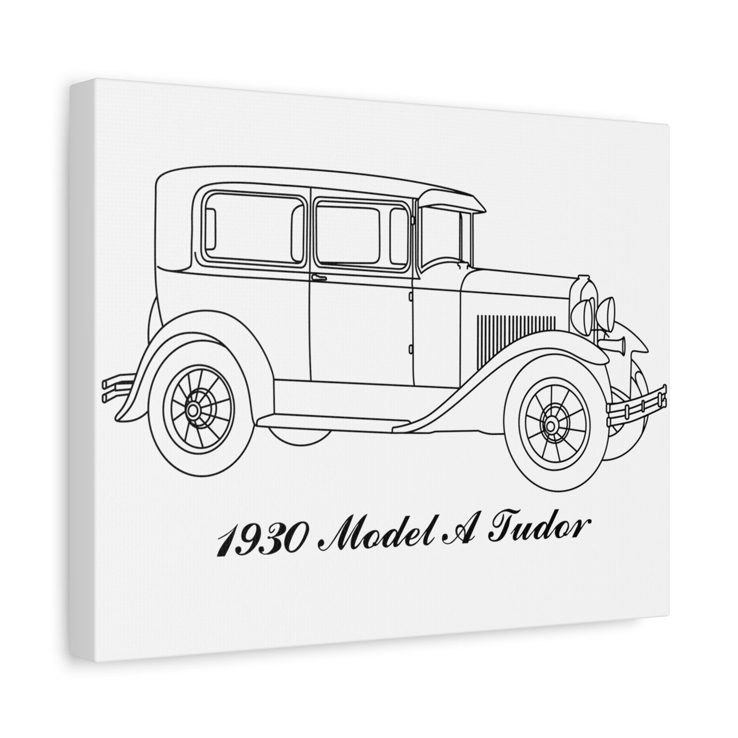 1930 Tudor White Canvas Wall Art