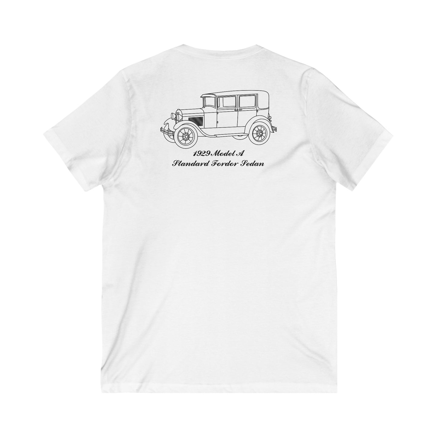 1929 Standard Fordor Sedan (2-Window) Women's V-Neck Shirt