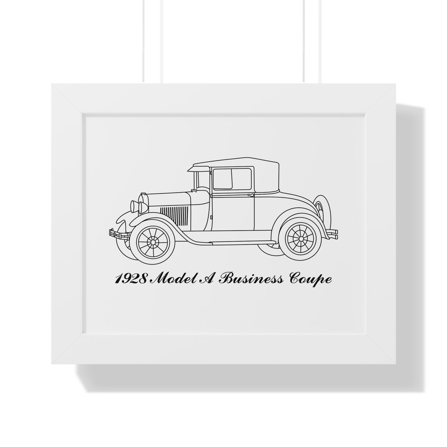1928 Business Coupe Framed Drawing