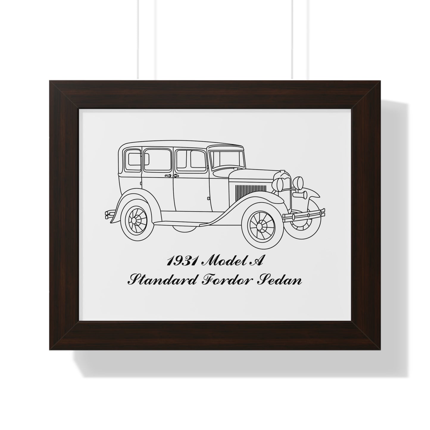 1931 Standard Fordor Sedan Framed Drawing