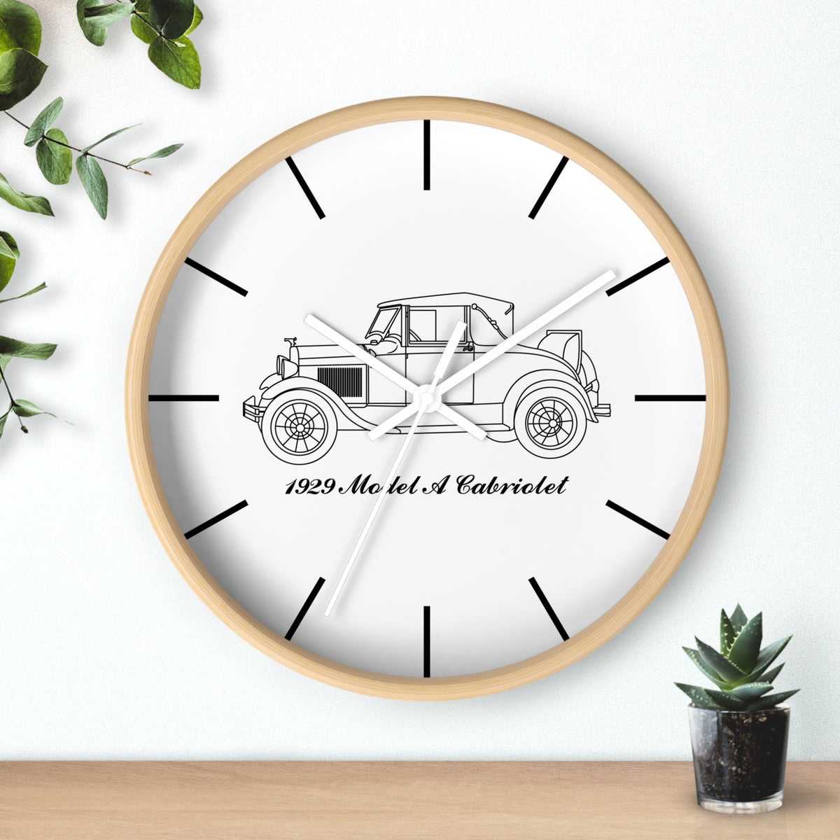 1929 Cabriolet Wall Clock