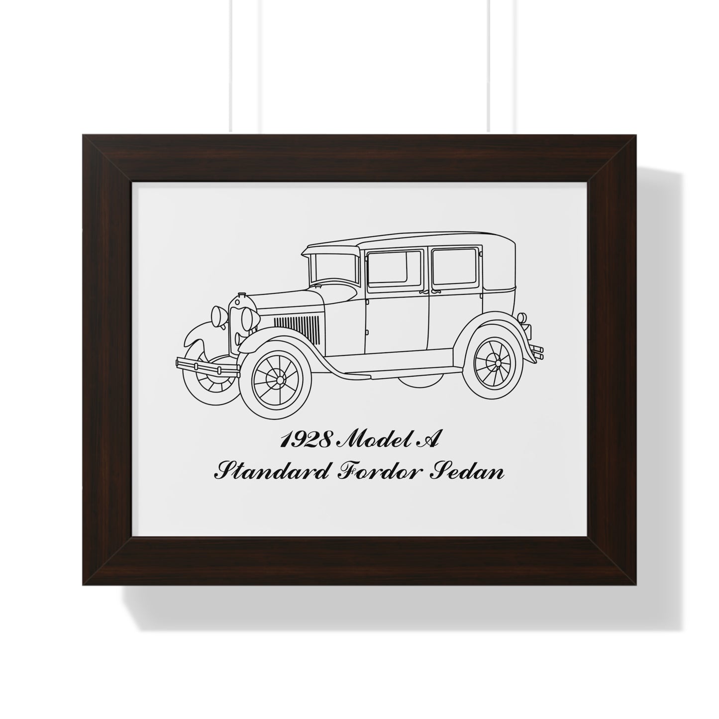 1928 Standard Fordor Sedan Framed Drawing