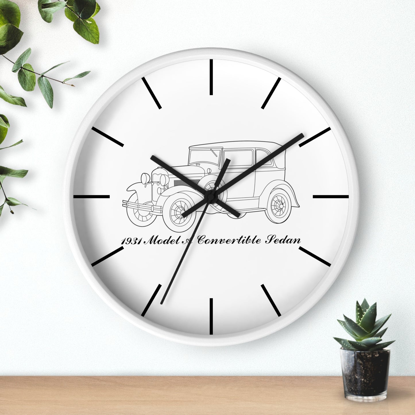 1931 Convertible Sedan Wall Clock