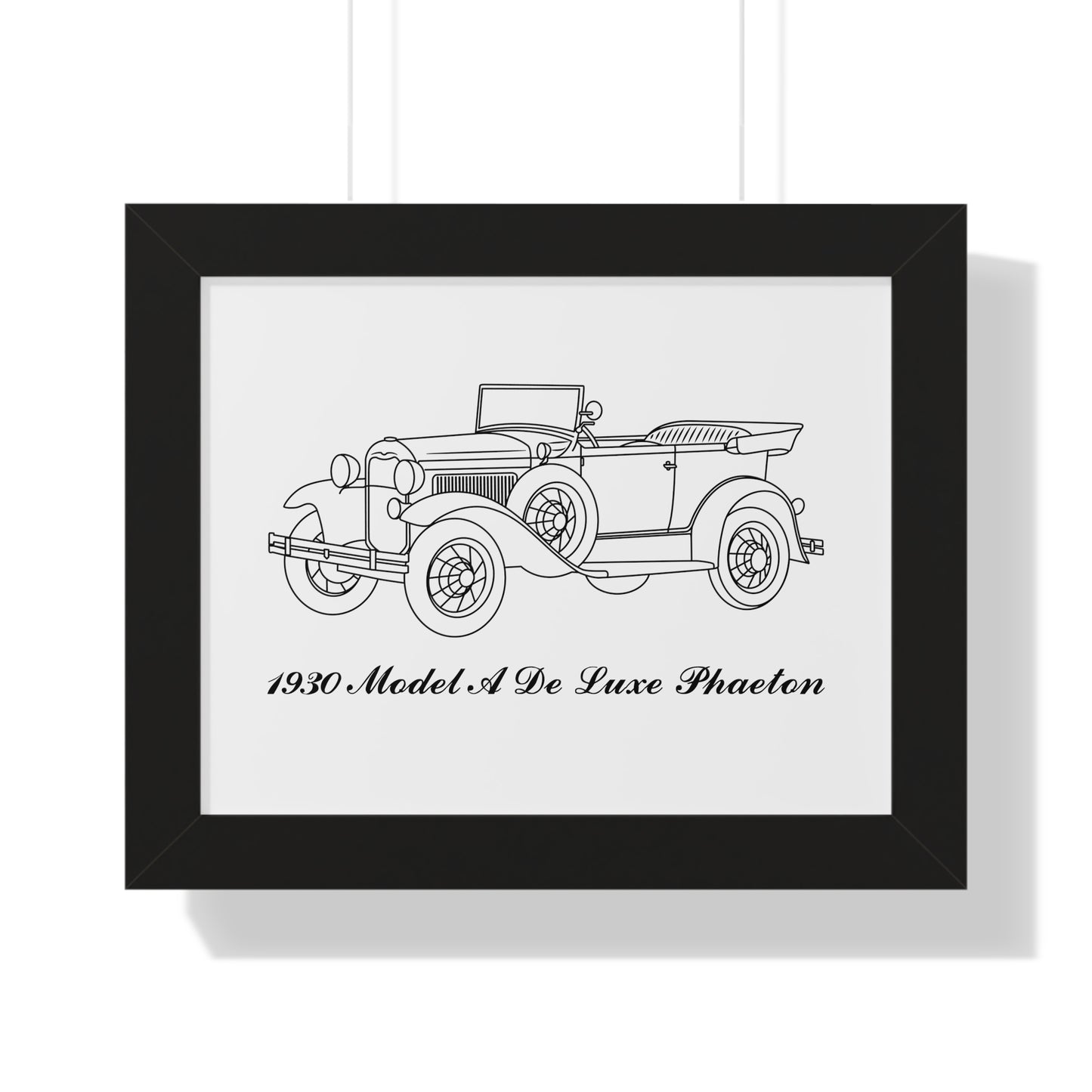 1930 De Luxe Phaeton Framed Drawing