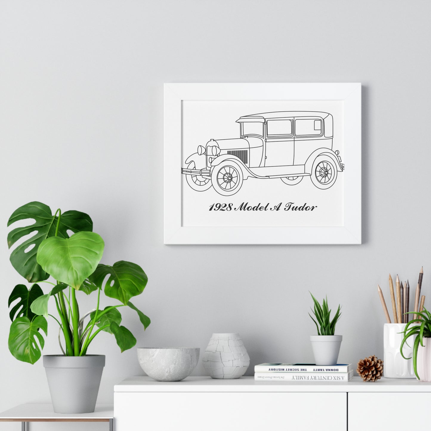 1928 Tudor Framed Drawing