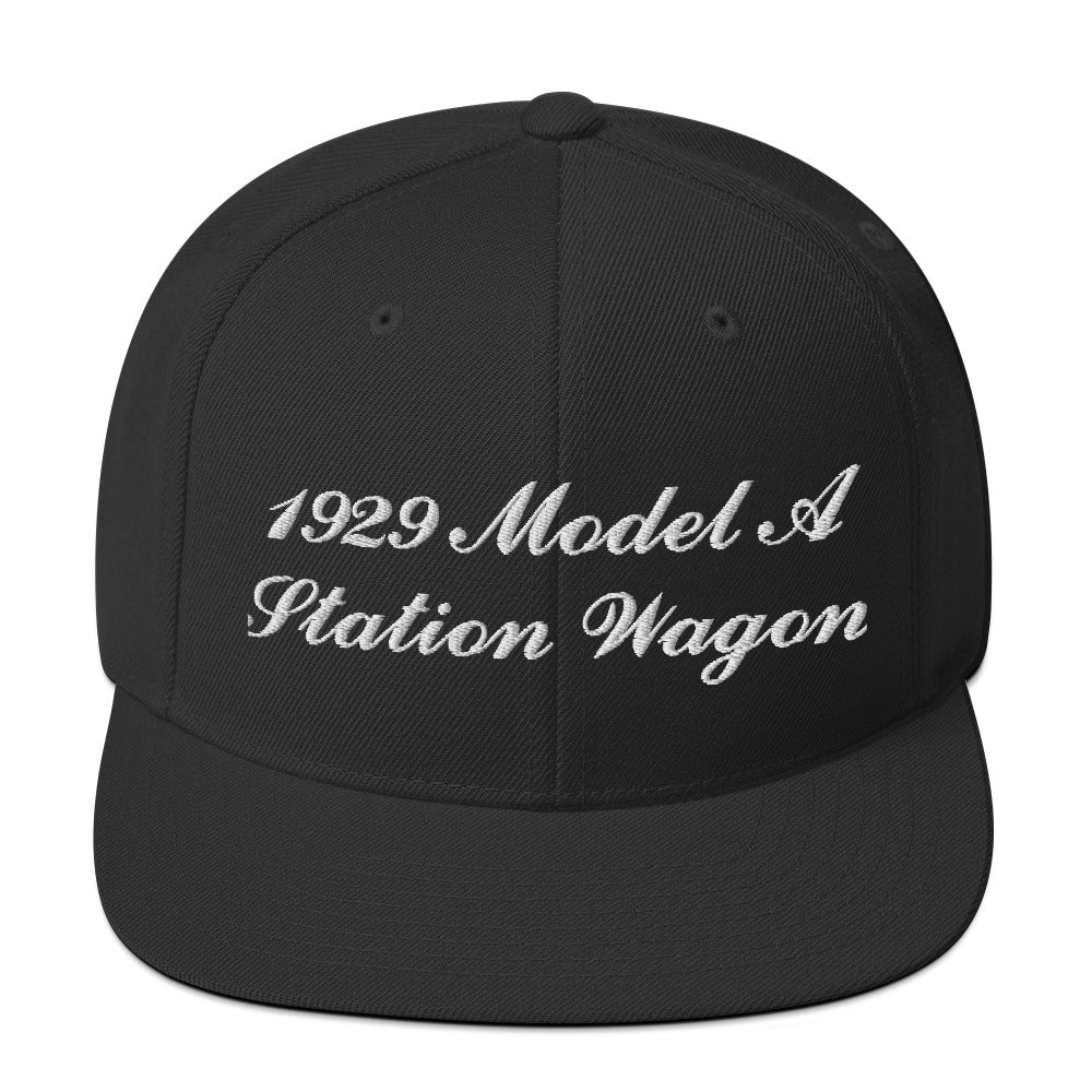 1929 Station Wagon Embroidered Black Hat