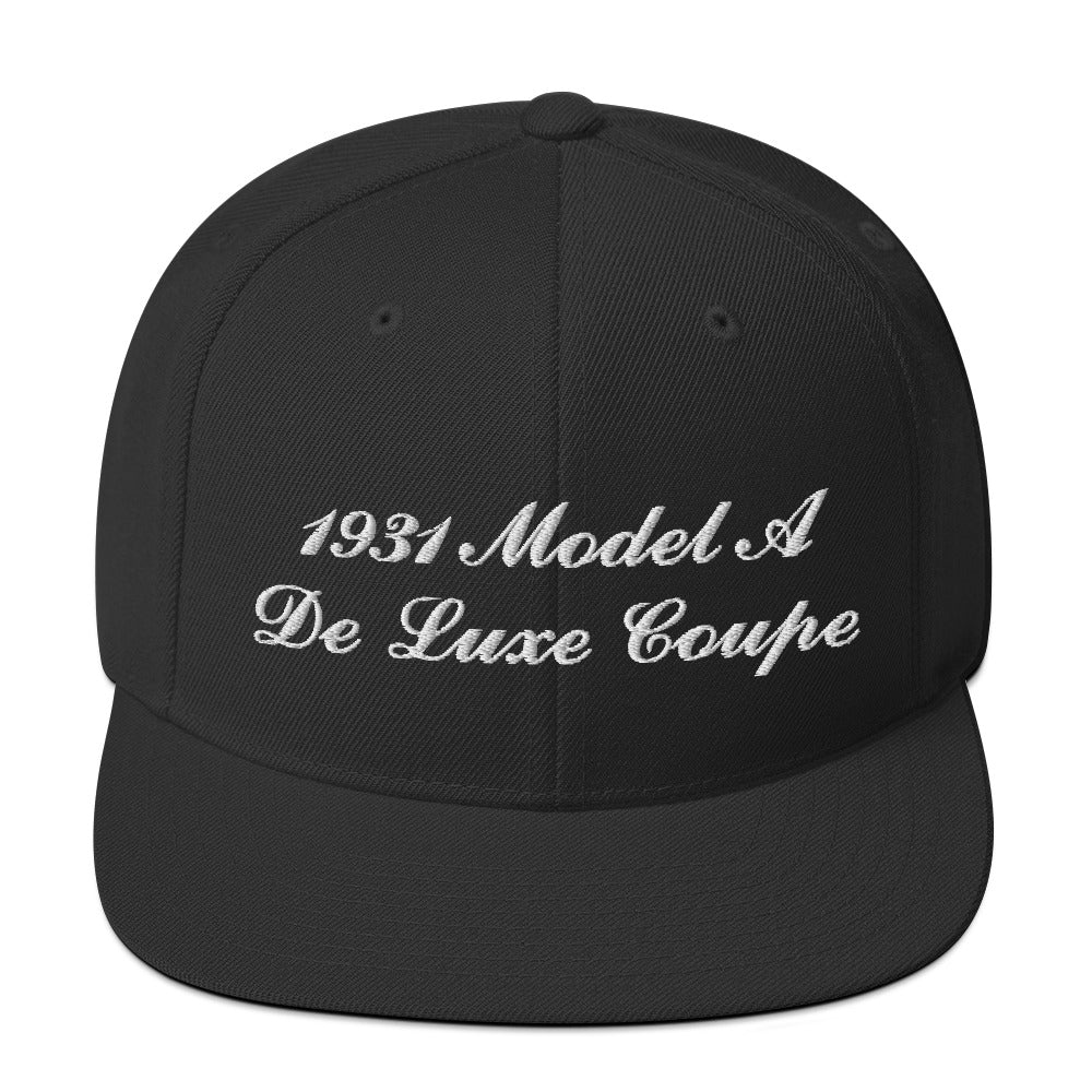 1931 De Luxe Coupe Embroidered Black Hat