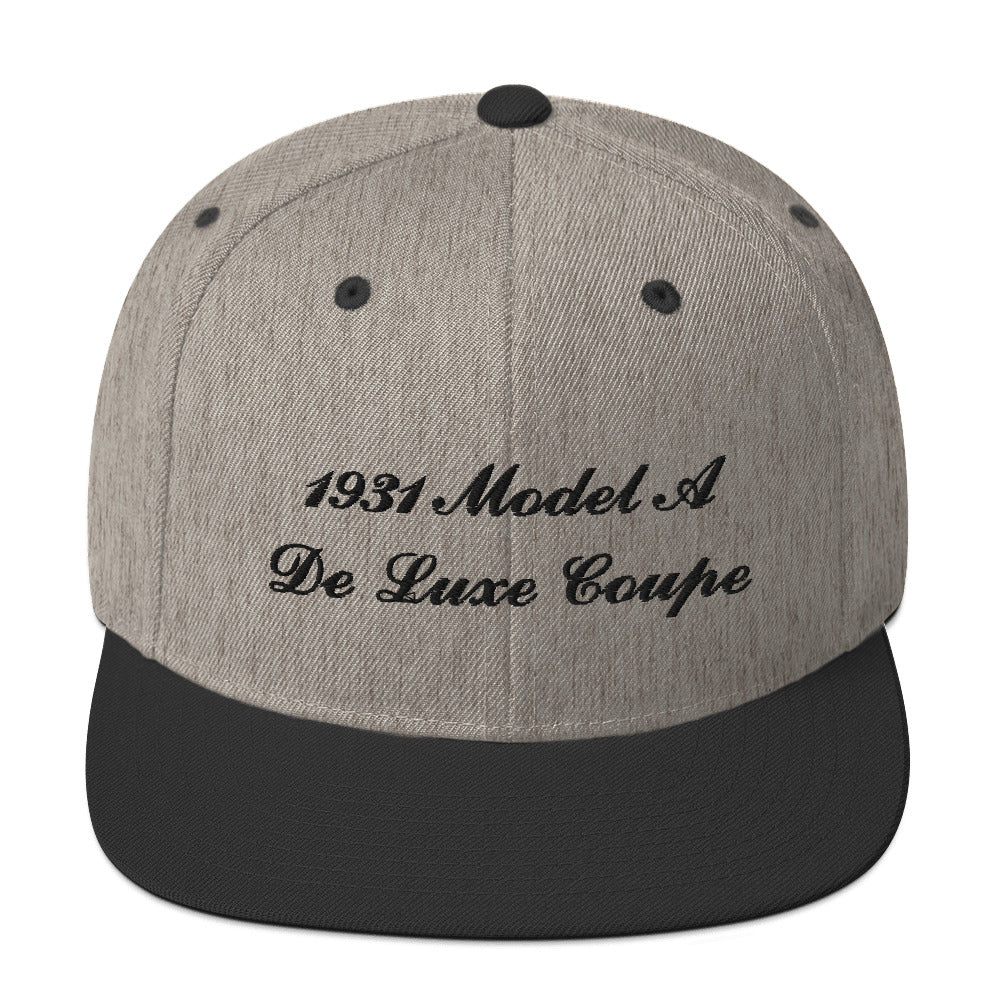 1931 De Luxe Coupe Embroidered Gray Hat