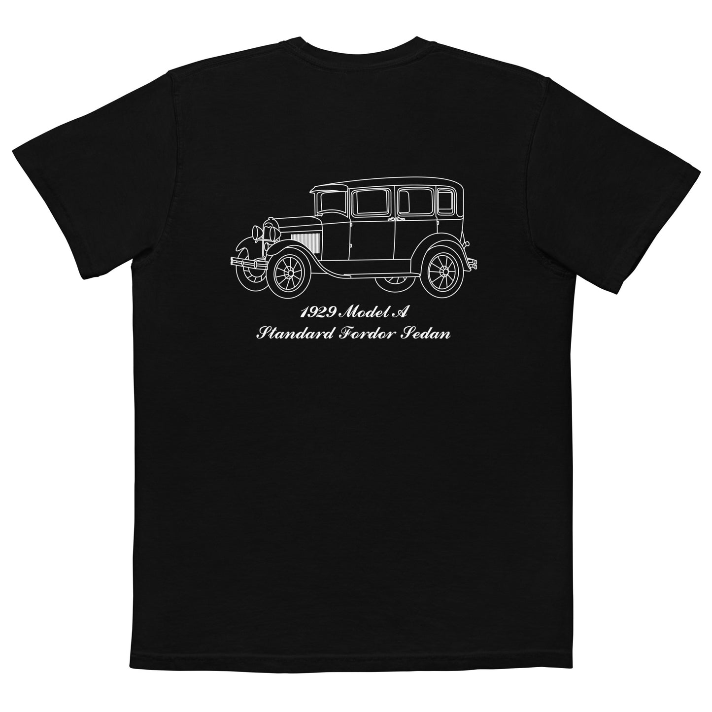 1929 Standard Fordor Sedan (3-Window) Black Pocket T-Shirt