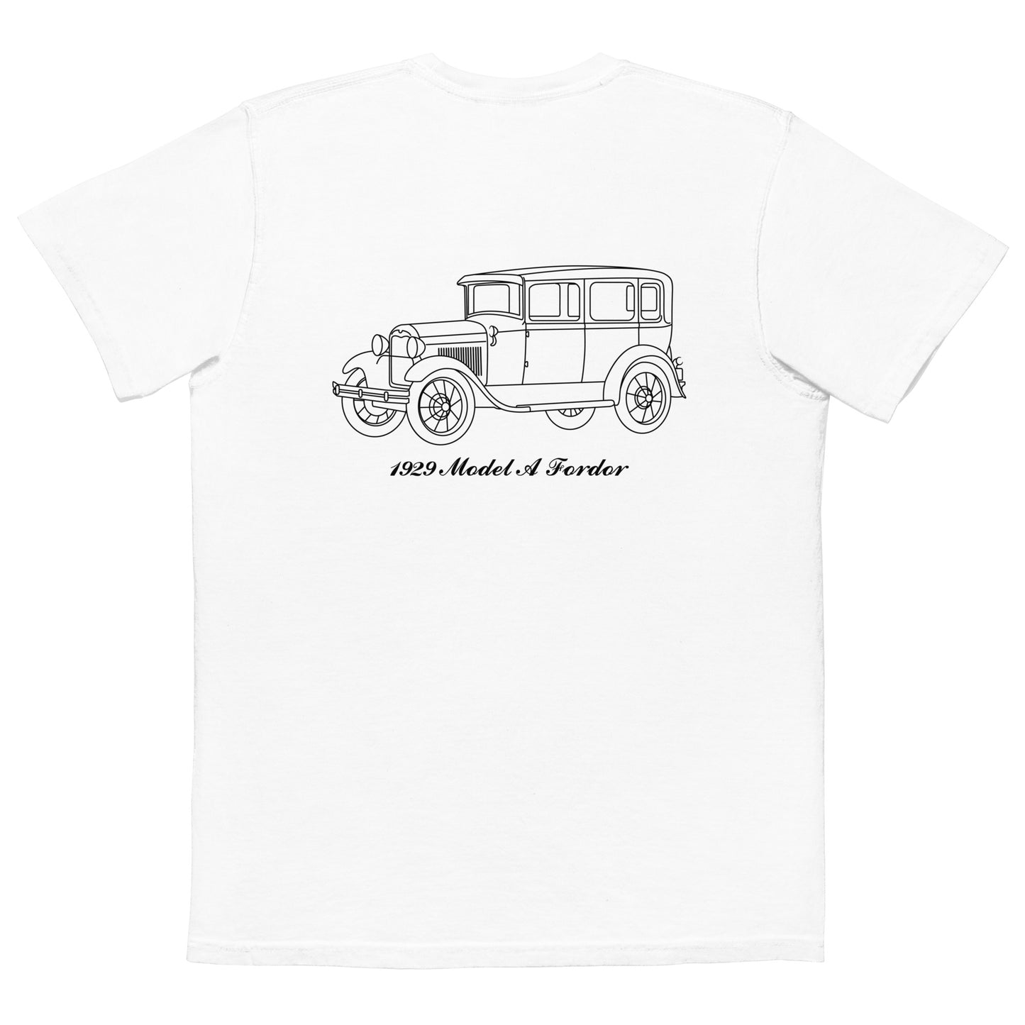 1929 Fordor Town Sedan White Pocket T-Shirt