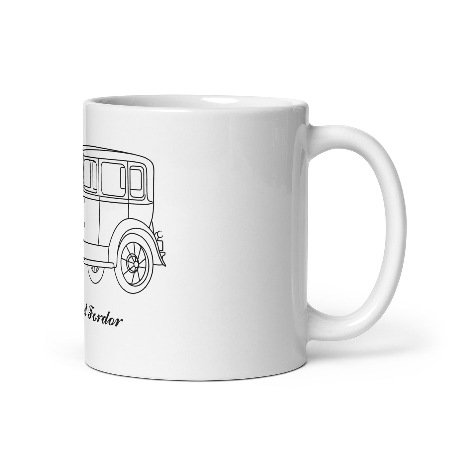 1929 Fordor Town Sedan White Mug