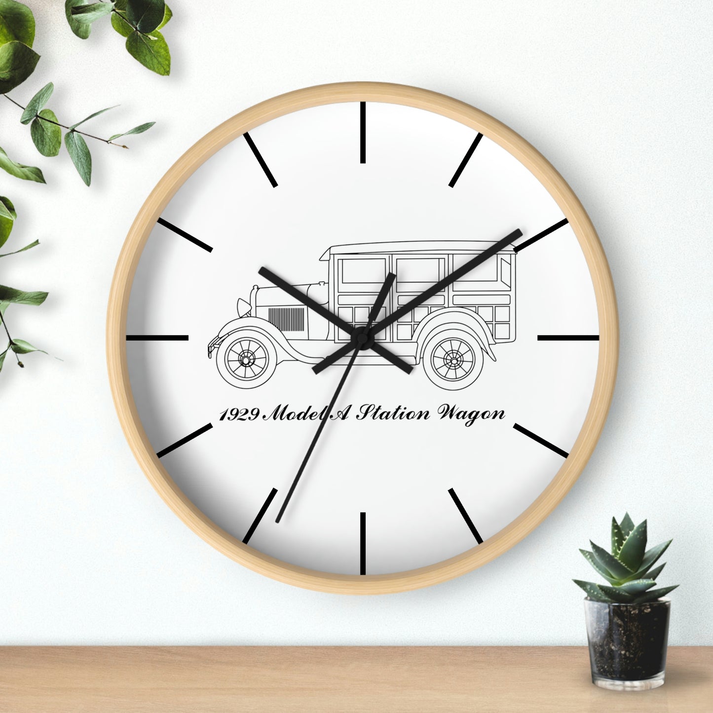 1929 Station Wagon Wall Clock