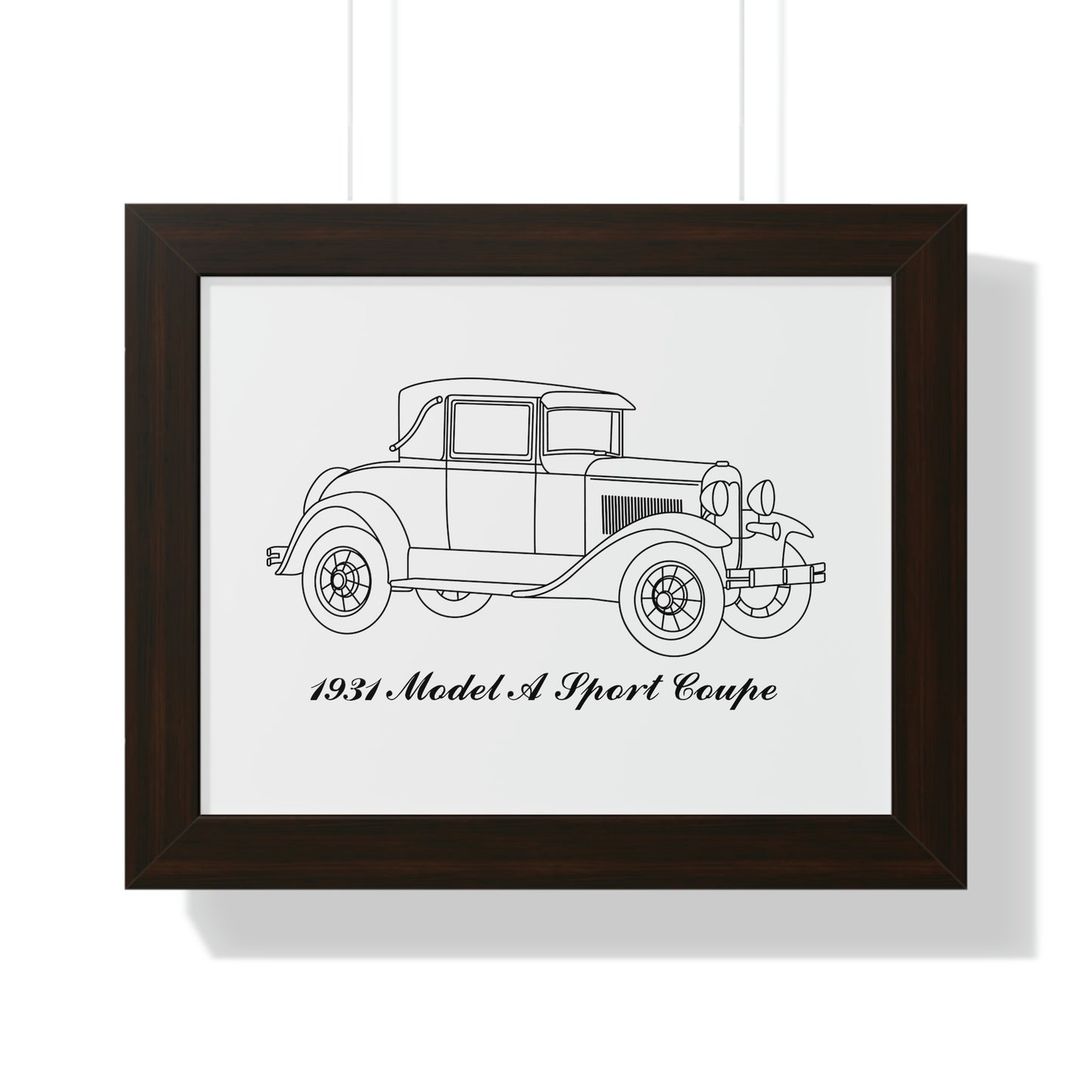 1931 Sport Coupe Framed Drawing
